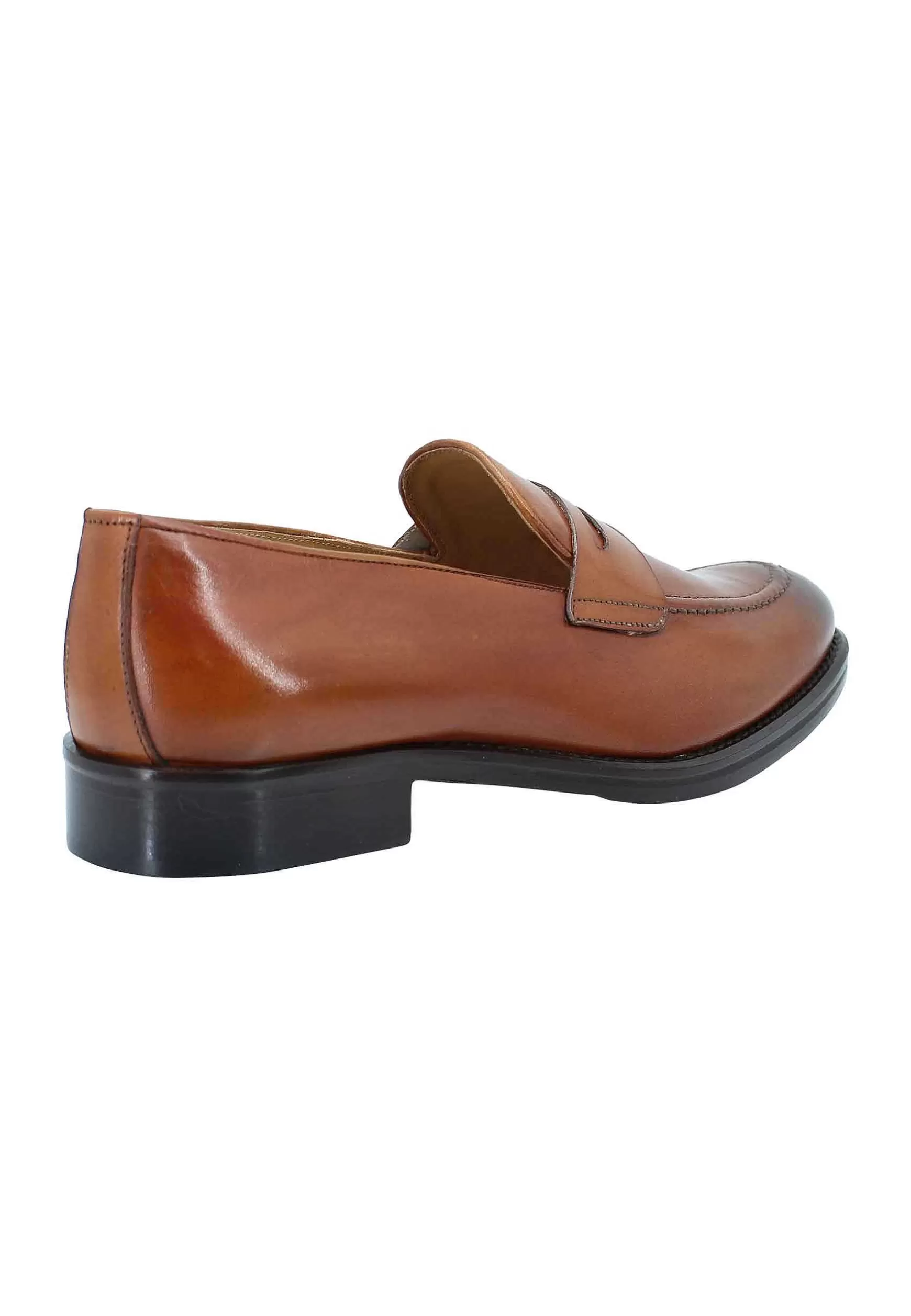 Mocassini Uomo In Pelle Cuoio Con Punta Affusolata E Suola In Cuoio** Cheap