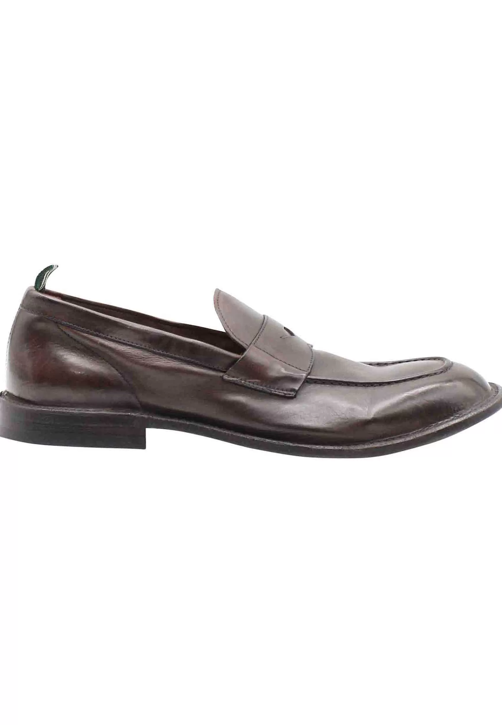 Mocassini Uomo In Pelle Marrone Con Suola In Cuoio Cucita*Green George Cheap