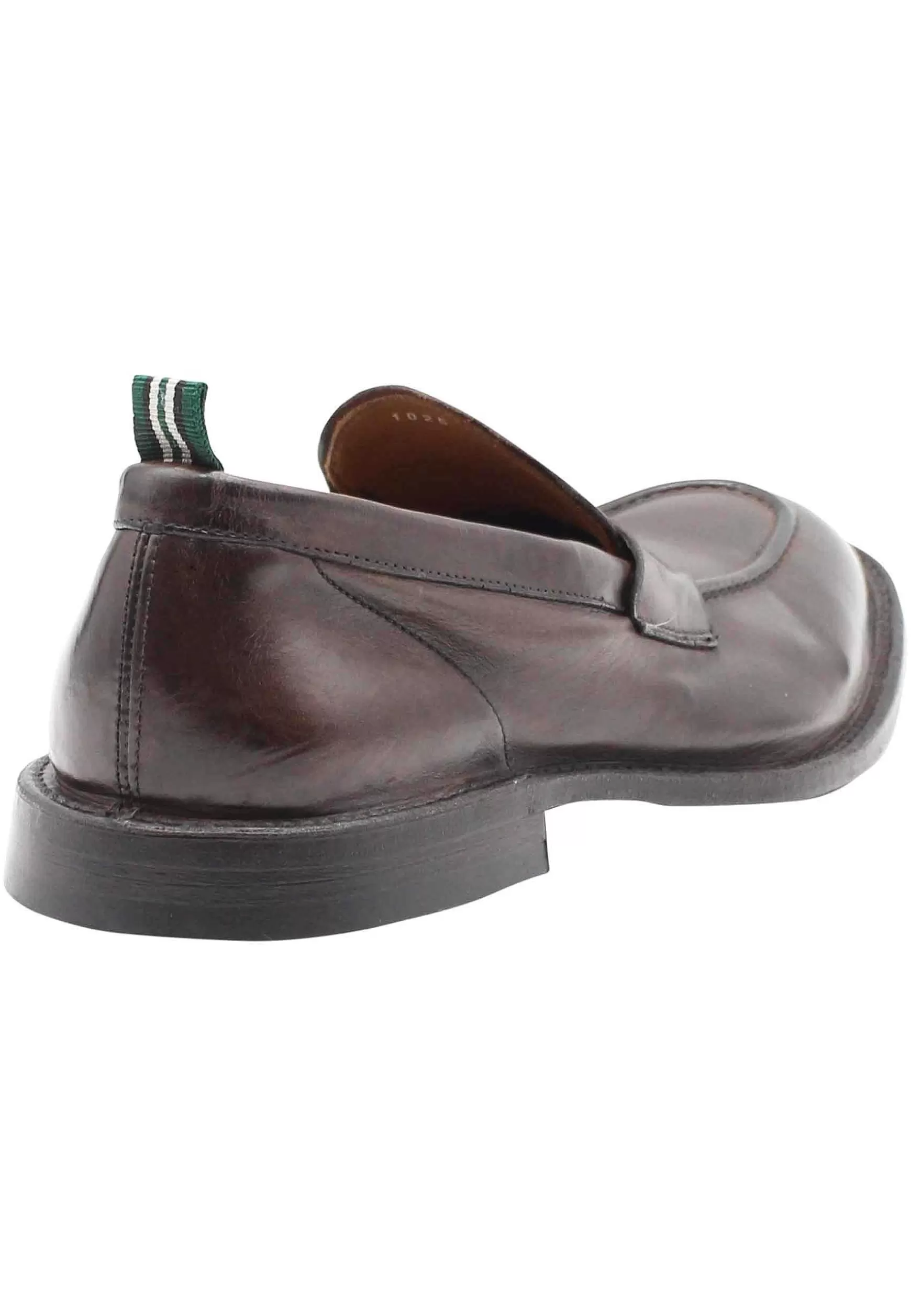 Mocassini Uomo In Pelle Marrone Con Suola In Cuoio Cucita*Green George Cheap