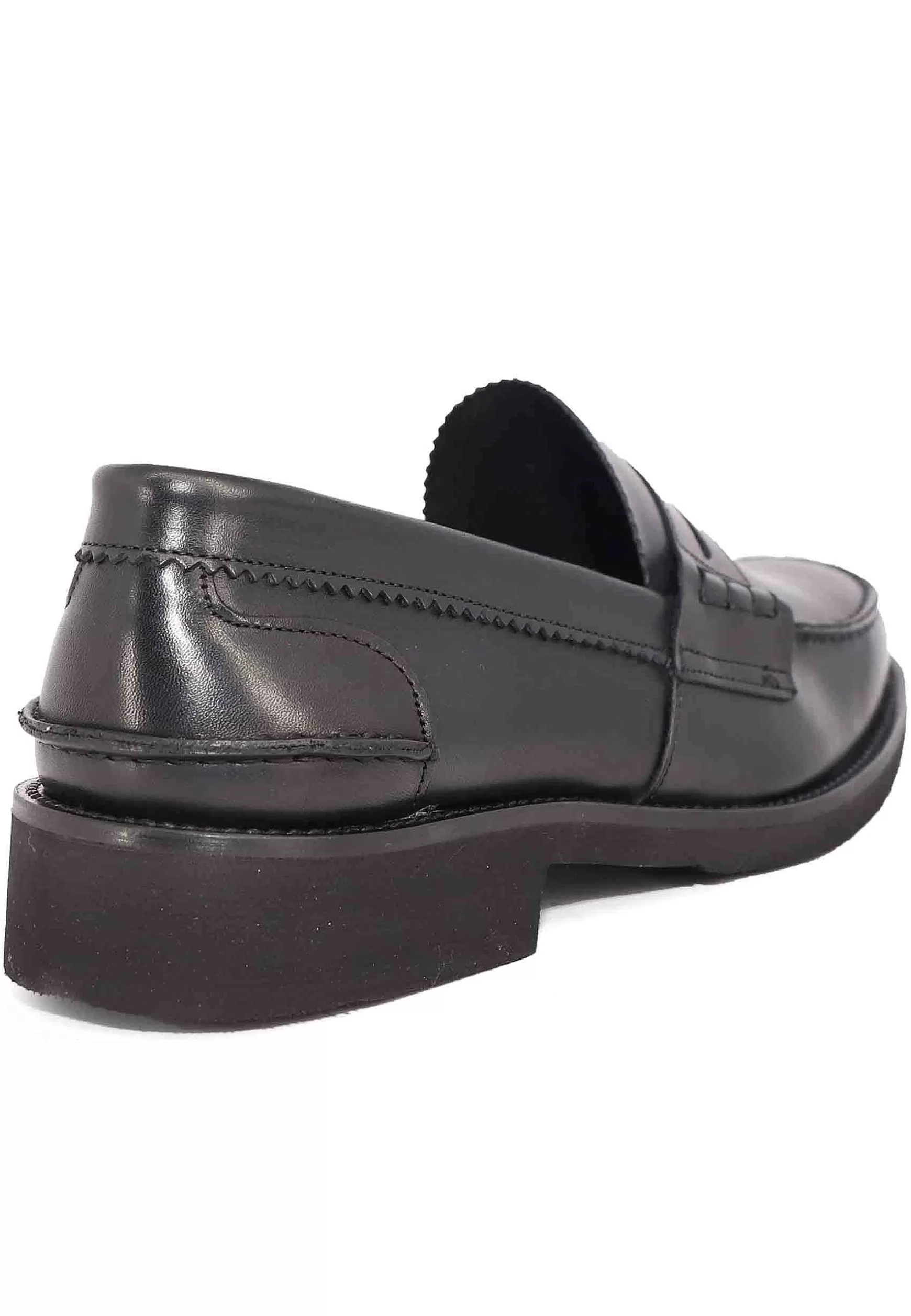 Mocassini Uomo In Pelle Nera Con Suola In Gomma Extra Light** Store