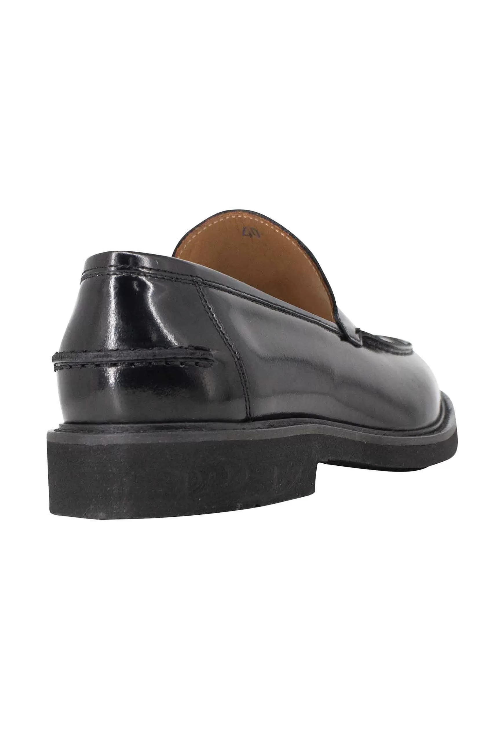 Mocassini Uomo In Pelle Nera Lucida Con Suola In Gomma Ultra Light*Rogal Flash Sale