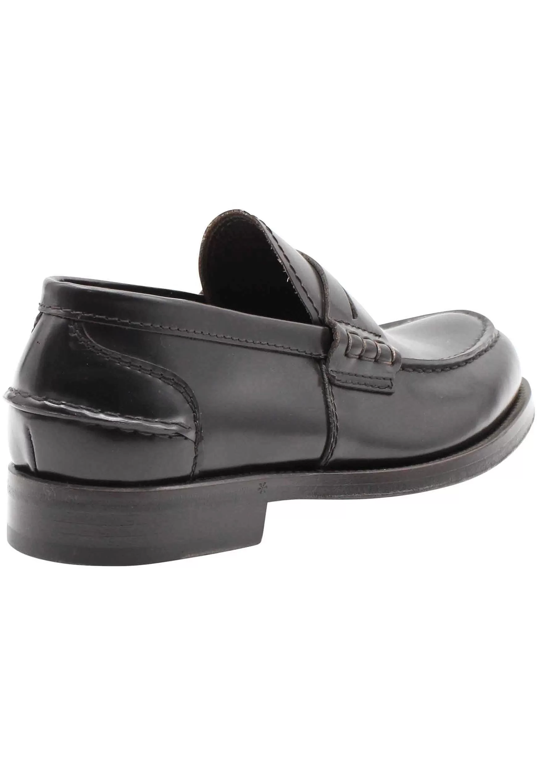 Mocassini Uomo In Pelle Testa Di Moro Con Suola Cucita*Green George Sale