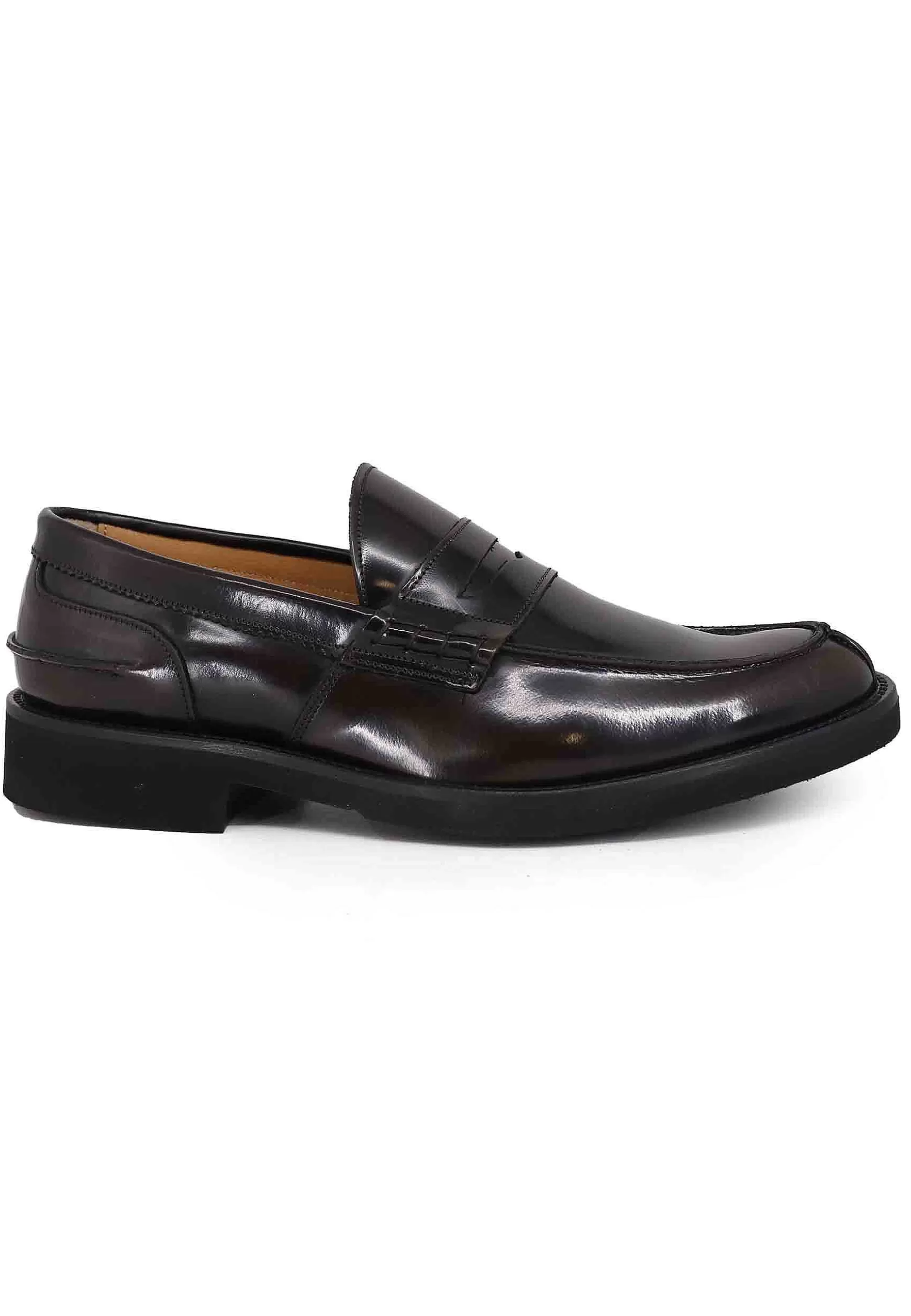 Mocassini Uomo In Pelle Testa Di Moro Con Suola In Gomma Ultra Light** Cheap