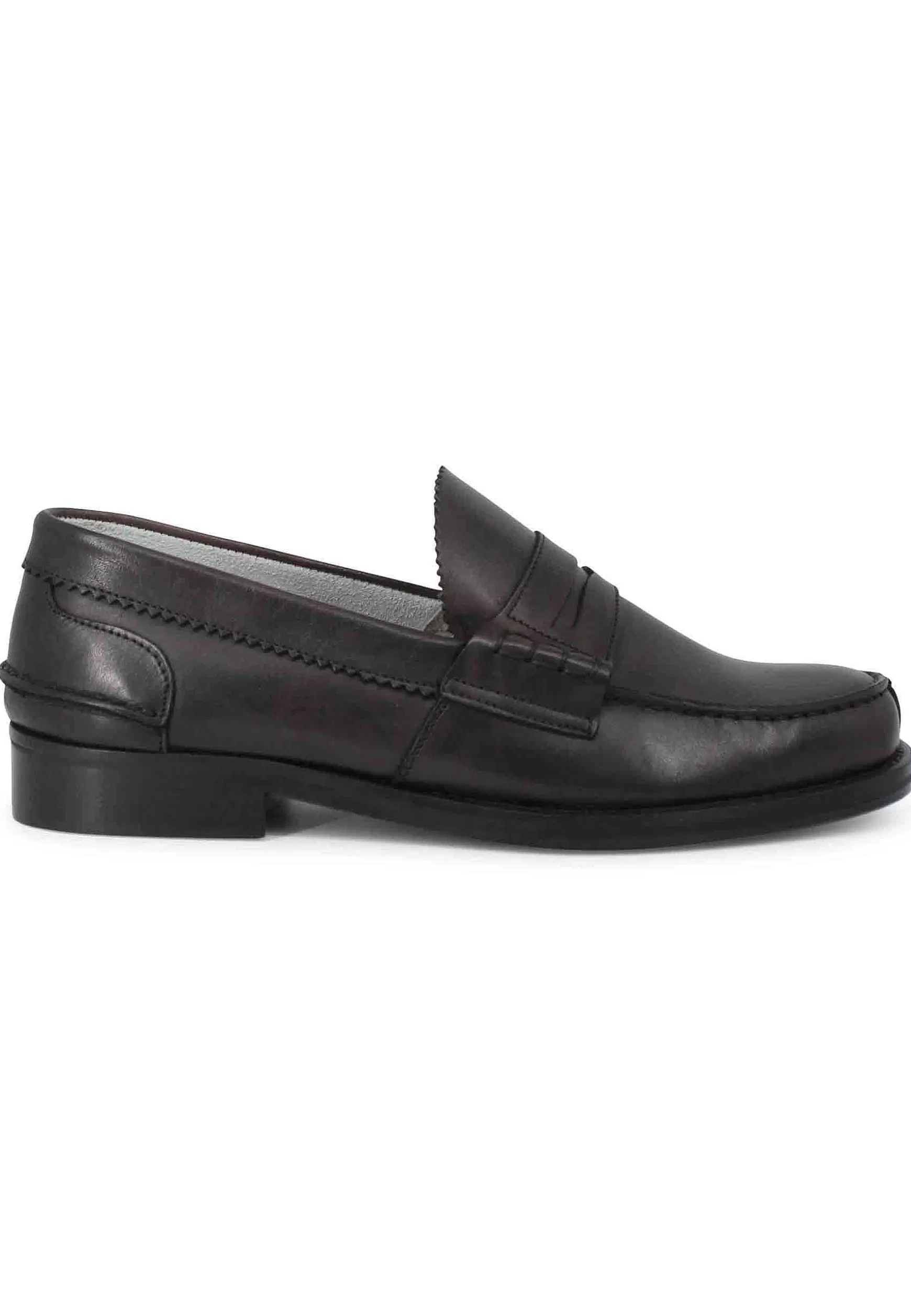 Mocassini Uomo In Pelle Testa Di Moro E Fondo In Cuoio** Flash Sale