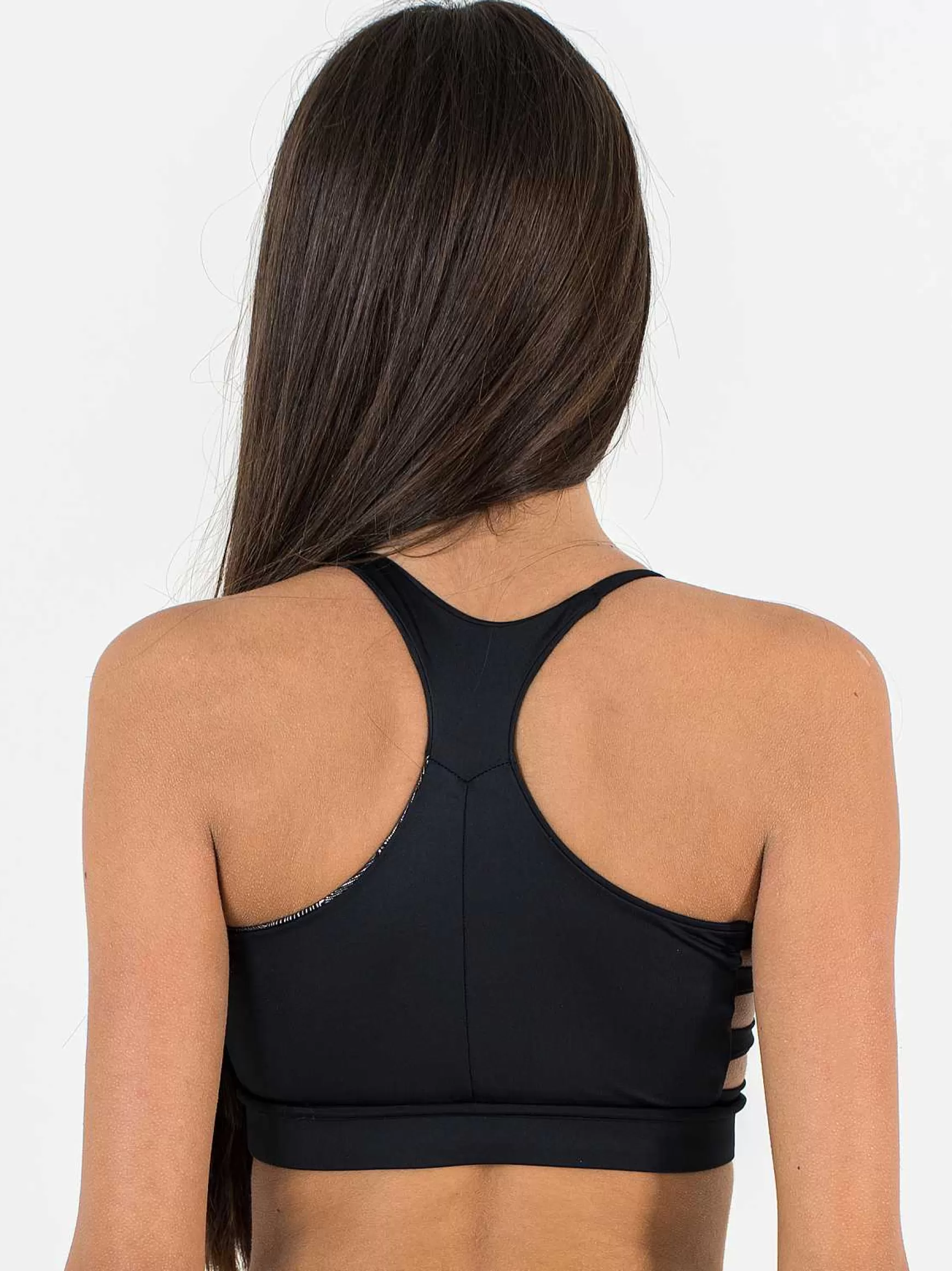 Nika Top Bambina Nika Metallika Pole Dance In Lycra Nero E Argento*Invertika Online