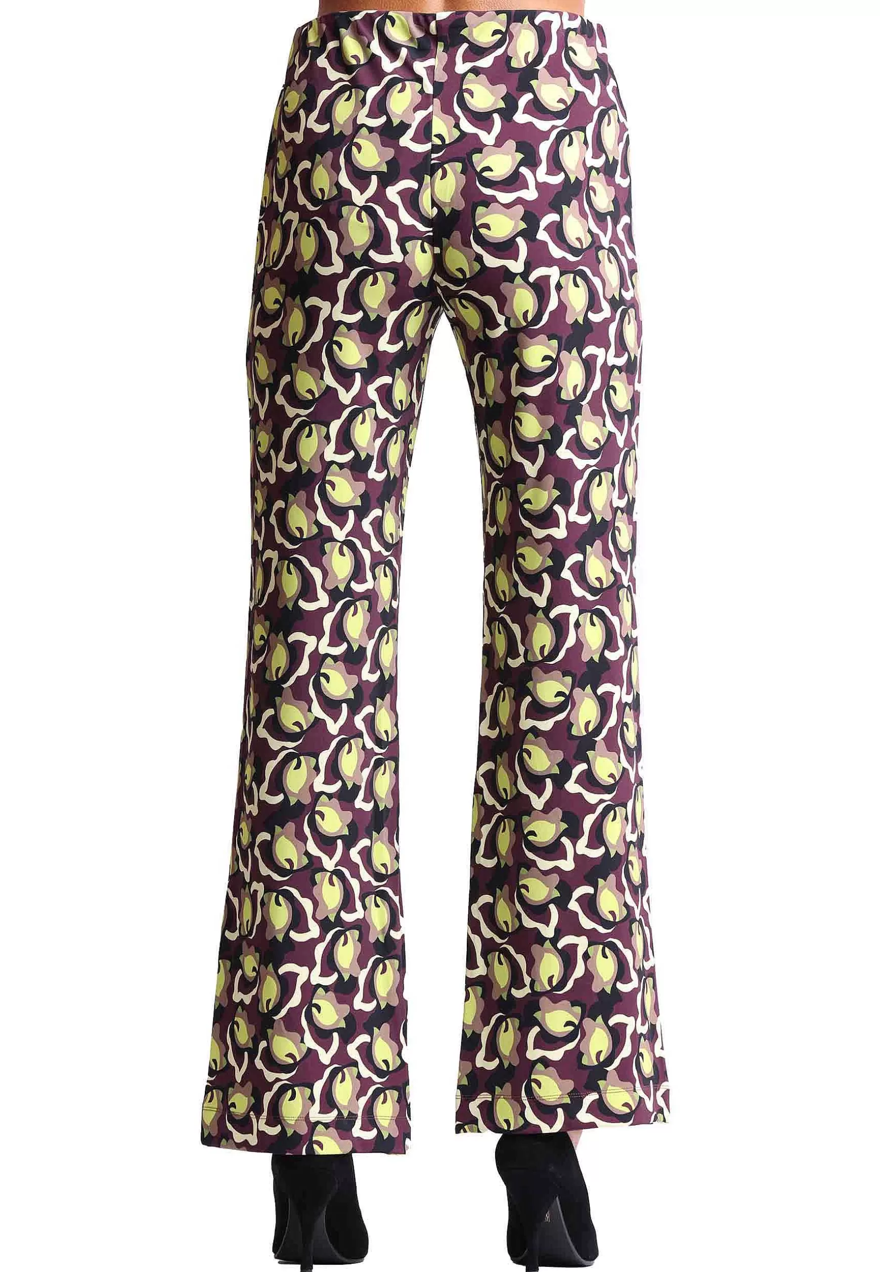 Pantaloni Donna Camoleaves In Jersey Verde E Testa Di Moro*Maliparmi Online