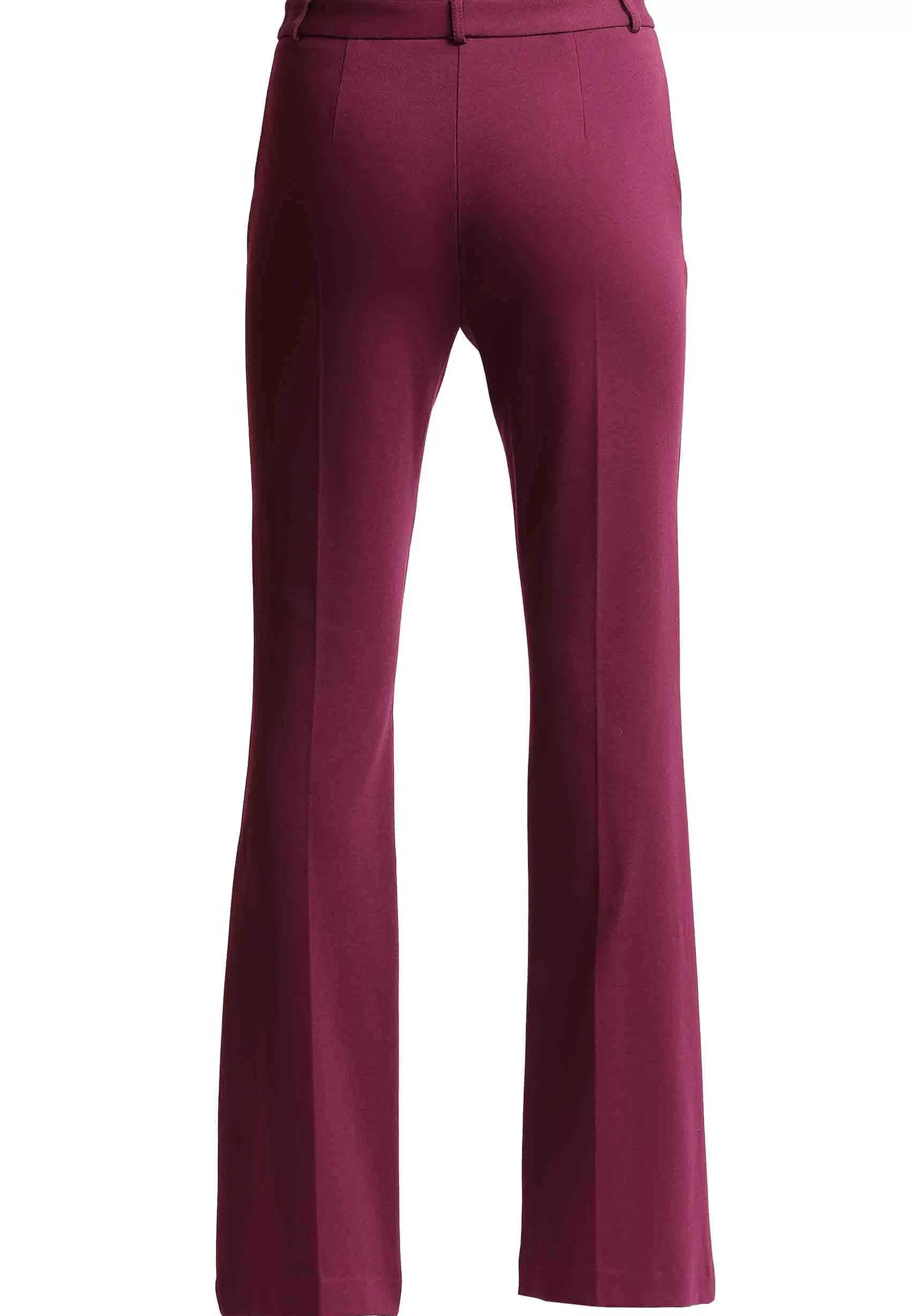 Pantaloni Donna Comfy Jersey In Jersey Bordeaux Con Tasche All'Inglese*Maliparmi Shop