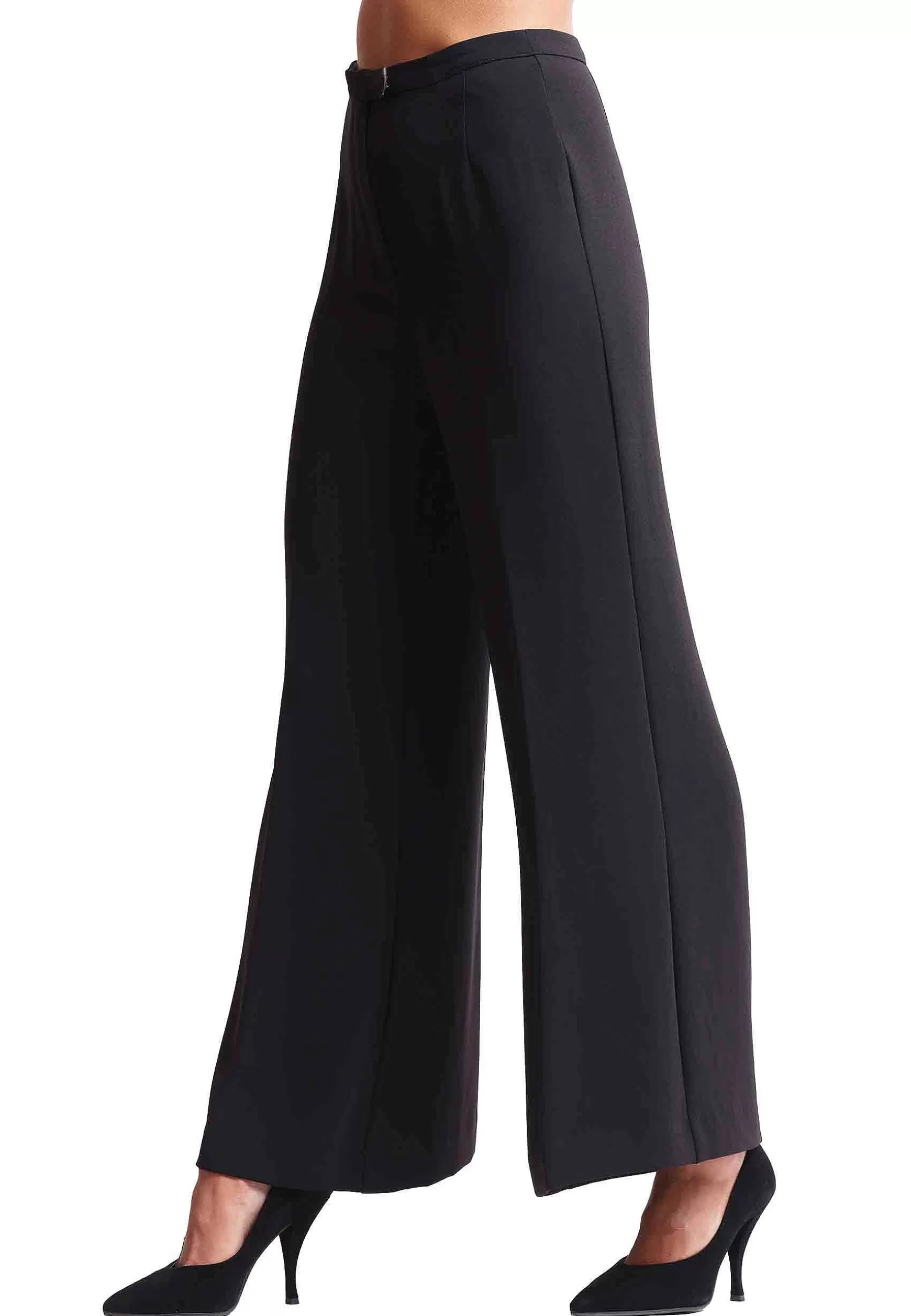 Pantaloni Donna In Sable Crepe Di Colore Nero*Maliparmi Clearance