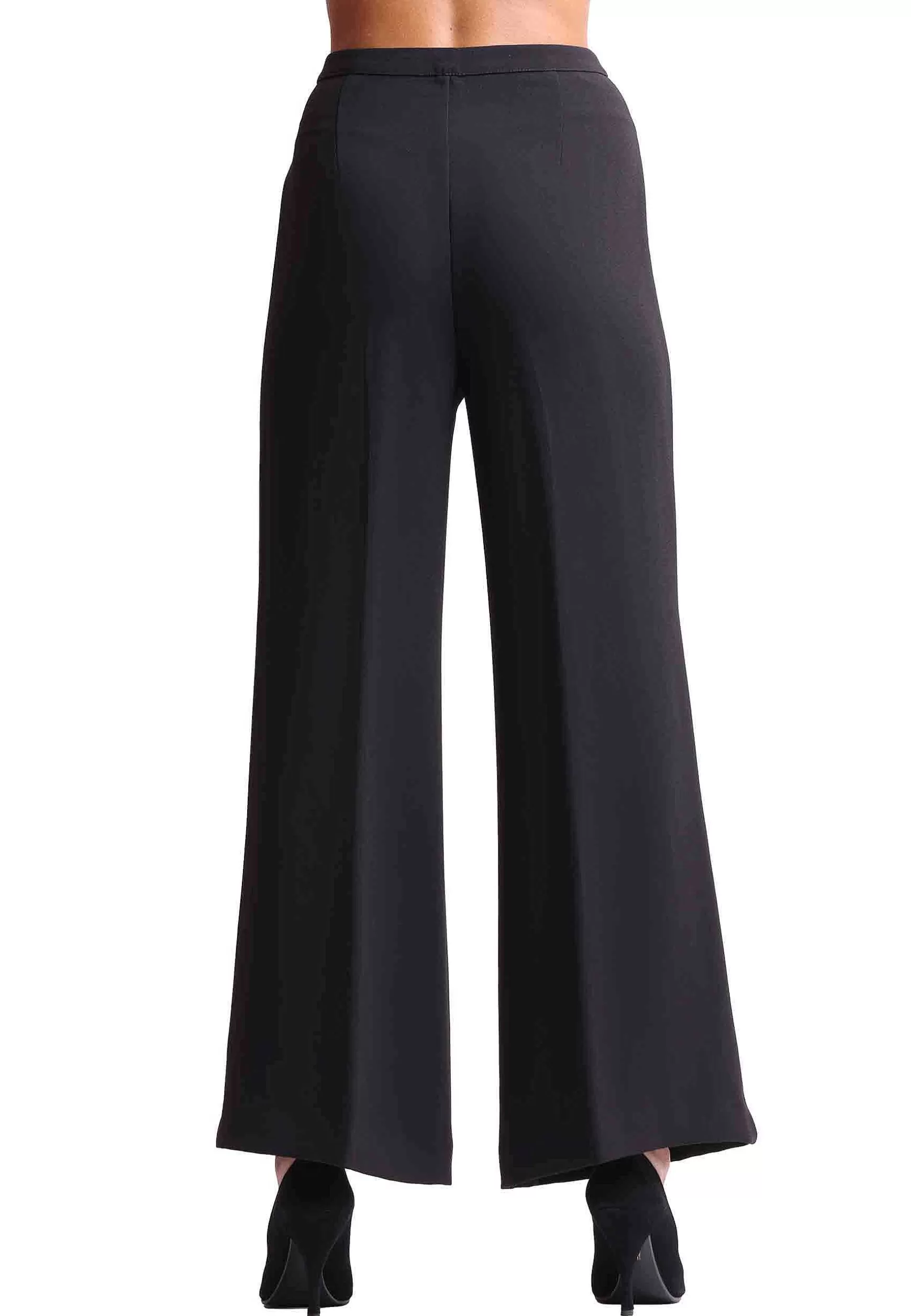 Pantaloni Donna In Sable Crepe Di Colore Nero*Maliparmi Clearance