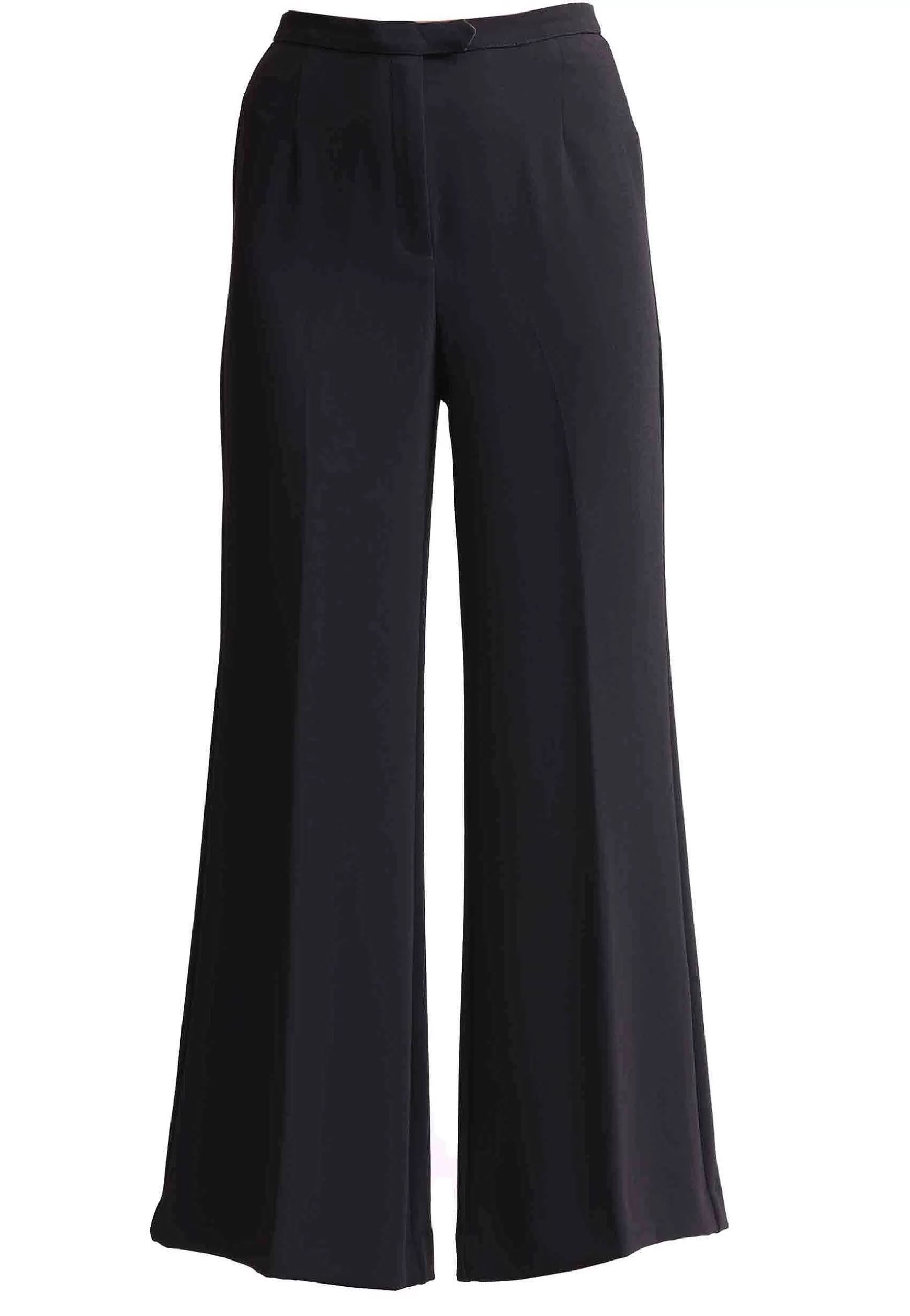 Pantaloni Donna In Sable Crepe Di Colore Nero*Maliparmi Clearance