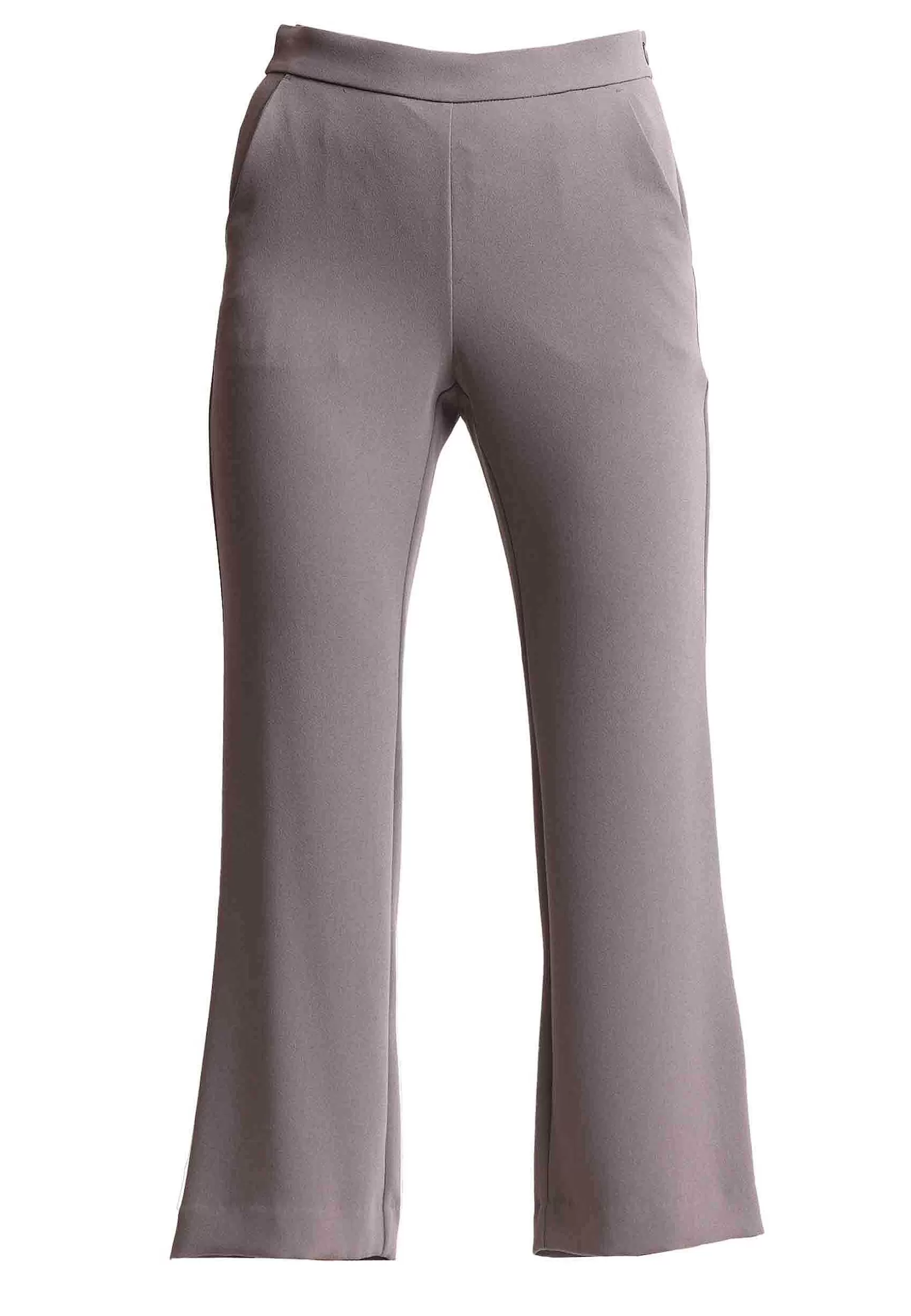 Pantaloni Donna Sable Crepe In Tessuto Grigio Con Tasche All'Inglese*Maliparmi Sale