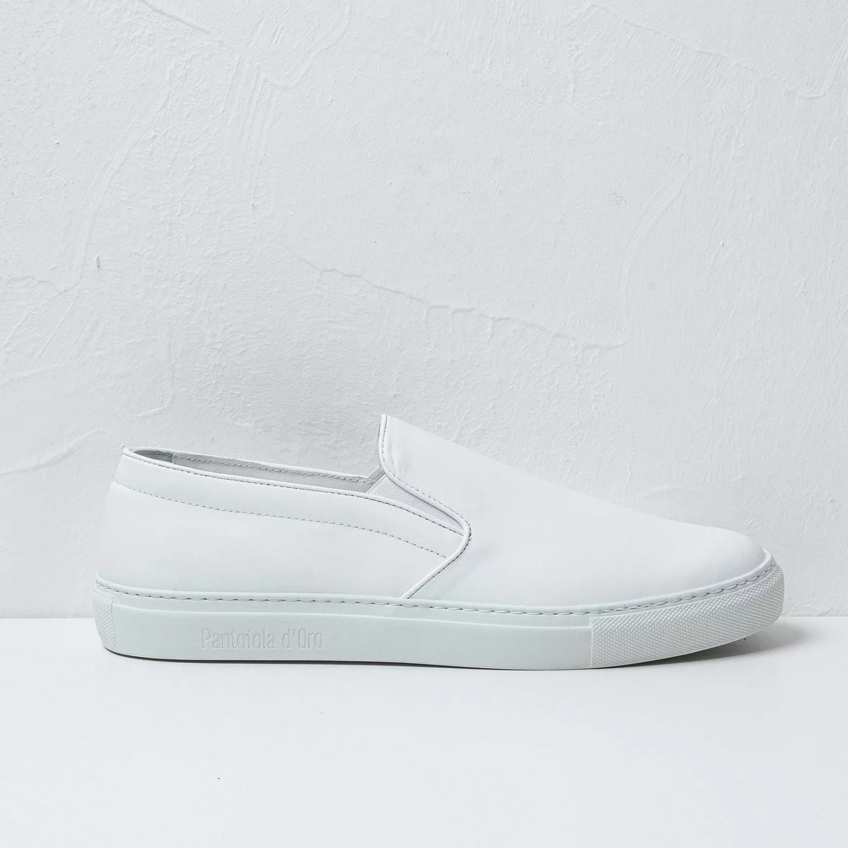 'Oro Sneakers Slip On In Pelle Foro Italico White Men's Promo*Pantofola d Best Sale
