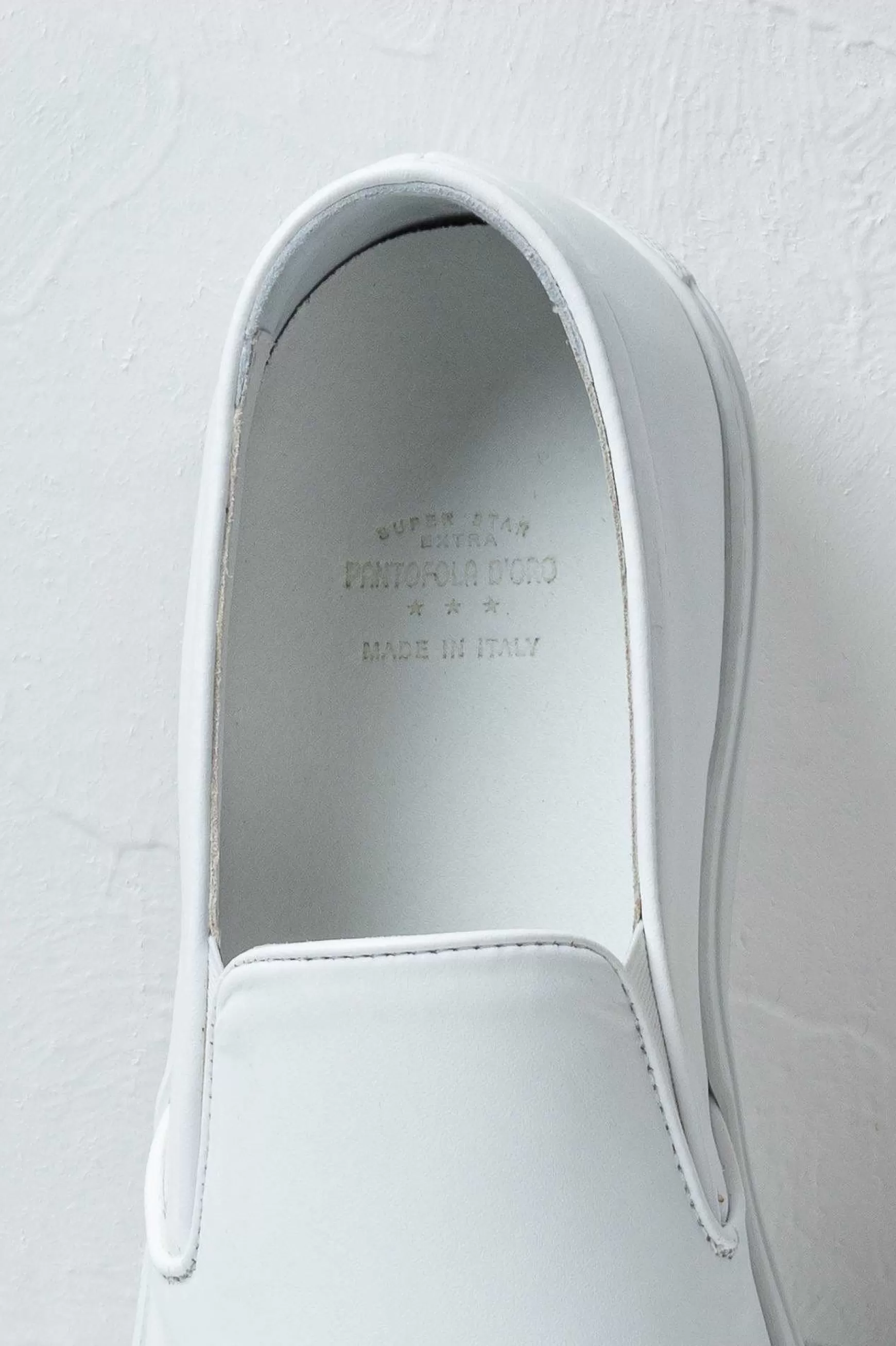 'Oro Sneakers Slip On In Pelle Foro Italico White Men's Promo*Pantofola d Best Sale
