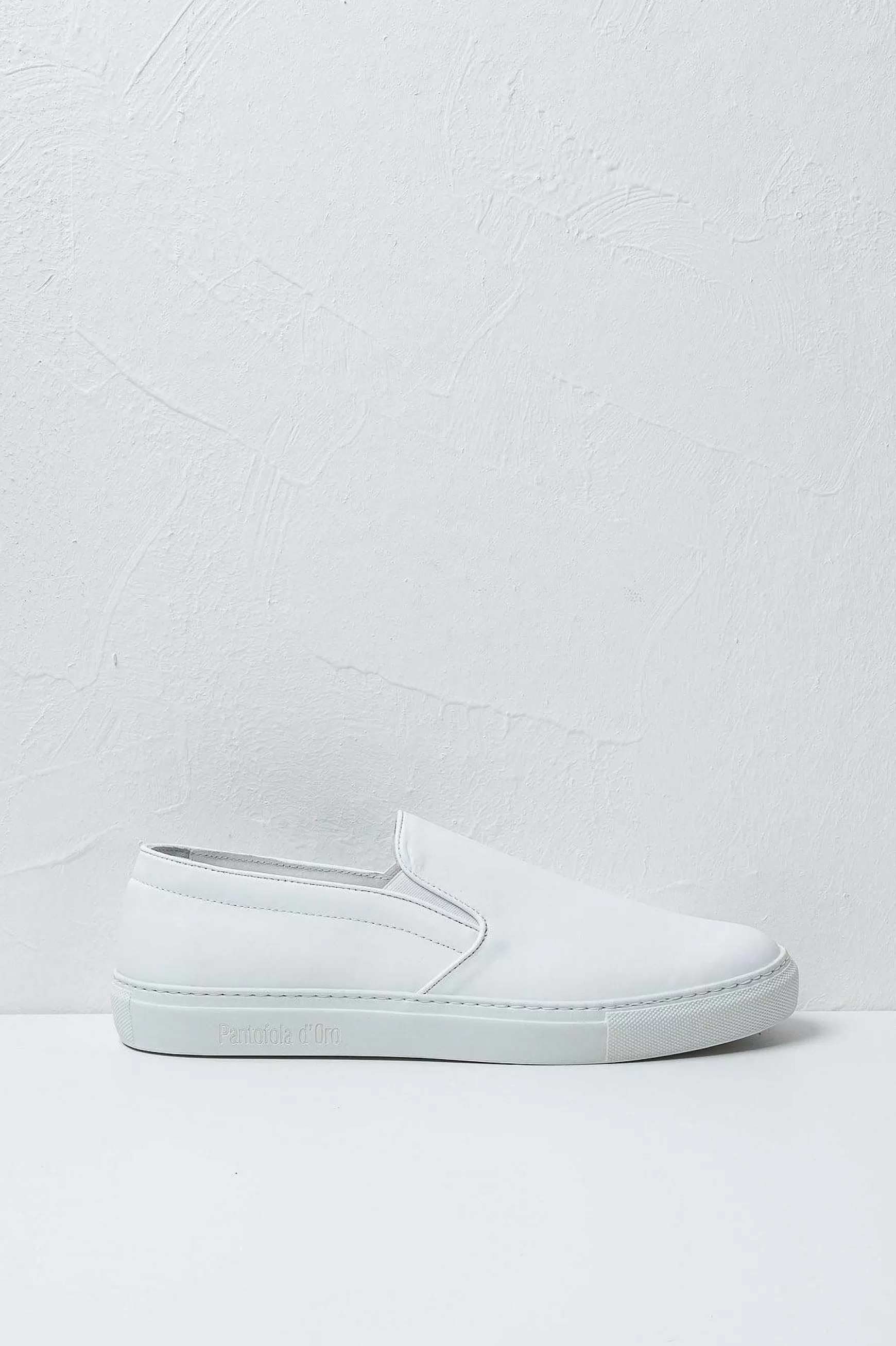 'Oro Sneakers Slip On In Pelle Foro Italico White Men's Promo*Pantofola d Best Sale