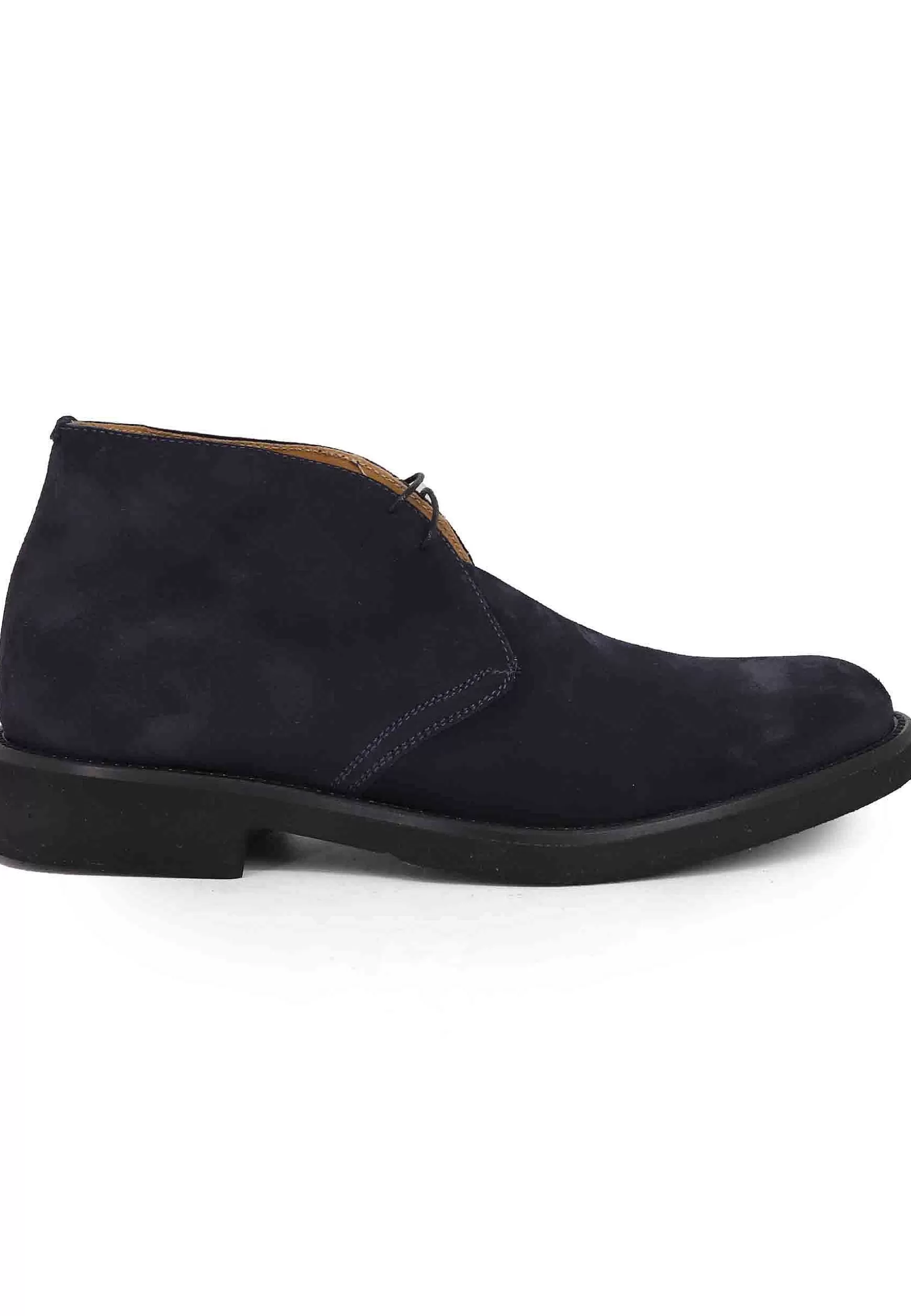Polacchine Uomo In Camoscio Blu Con Suola In Gomma Ultra Leggera** Flash Sale