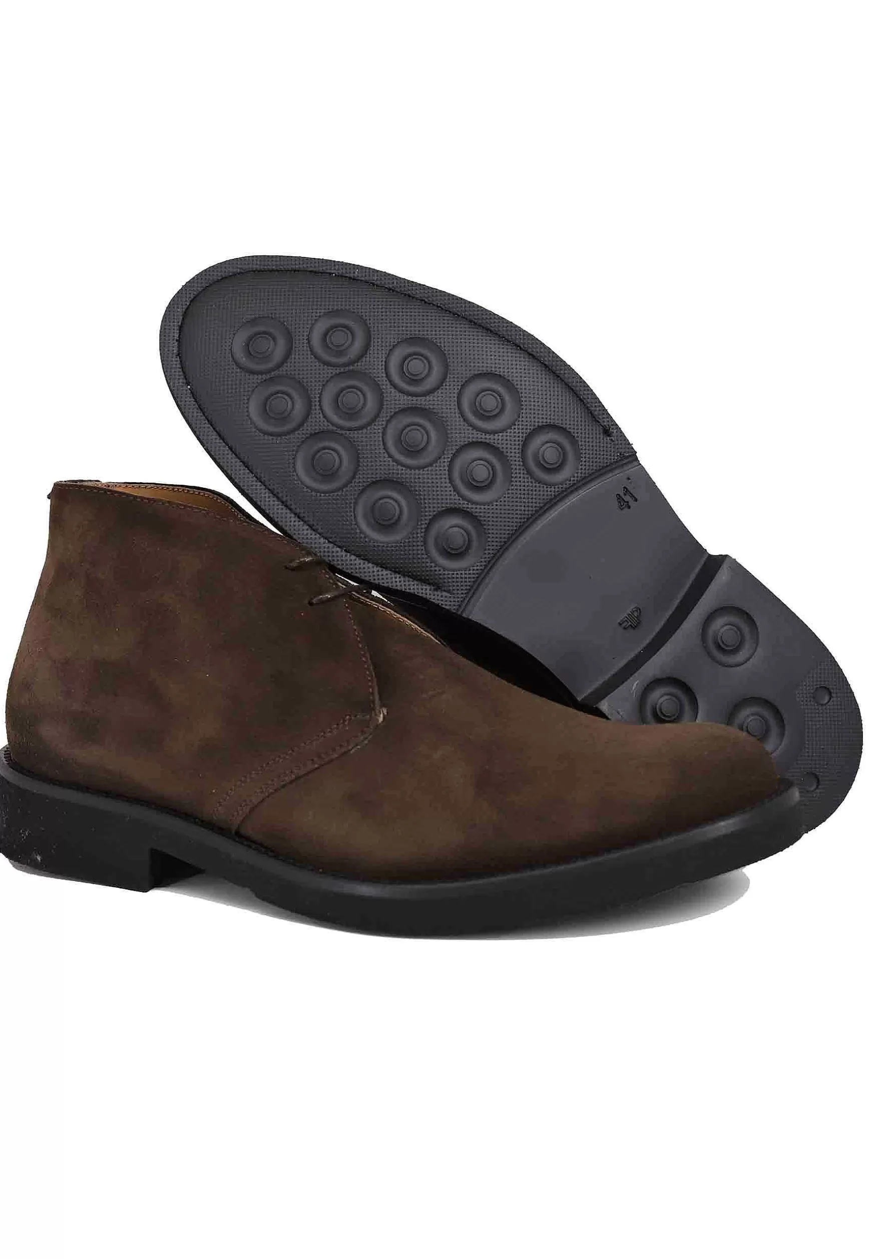 Polacchine Uomo In Camoscio Testa Di Moro Con Suola In Gomma Ultra Leggera** Clearance
