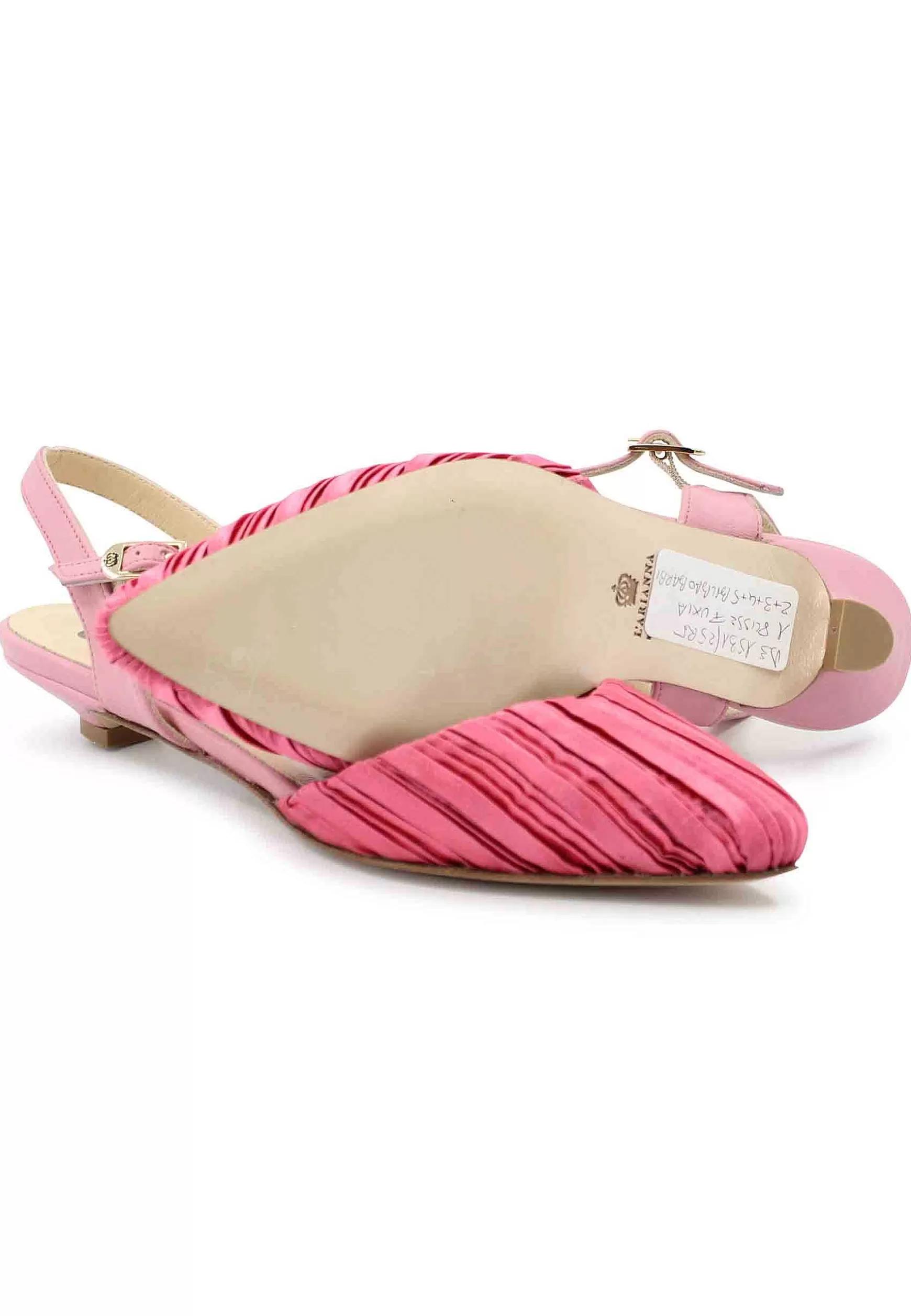 Sandai Bassi Donna In Camoscio Rosa E Tessuto Rosa Punta Chiusa*L Best