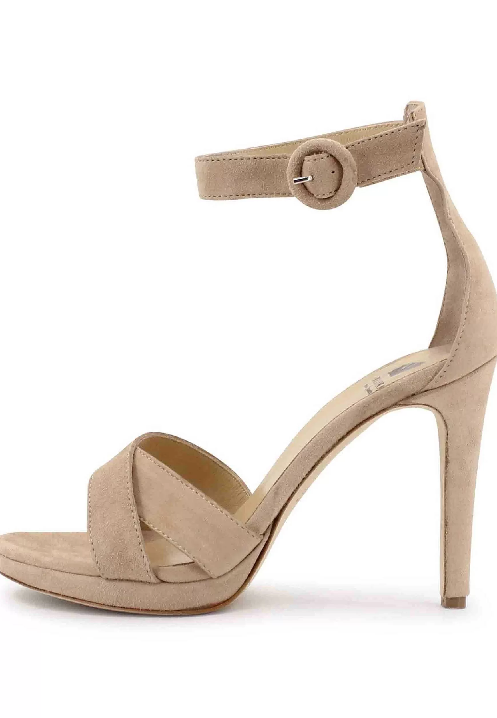 Sandai Donna In Camoscio Nude Con Tacco Ato E Cinturino Aa Cavigia*L Clearance