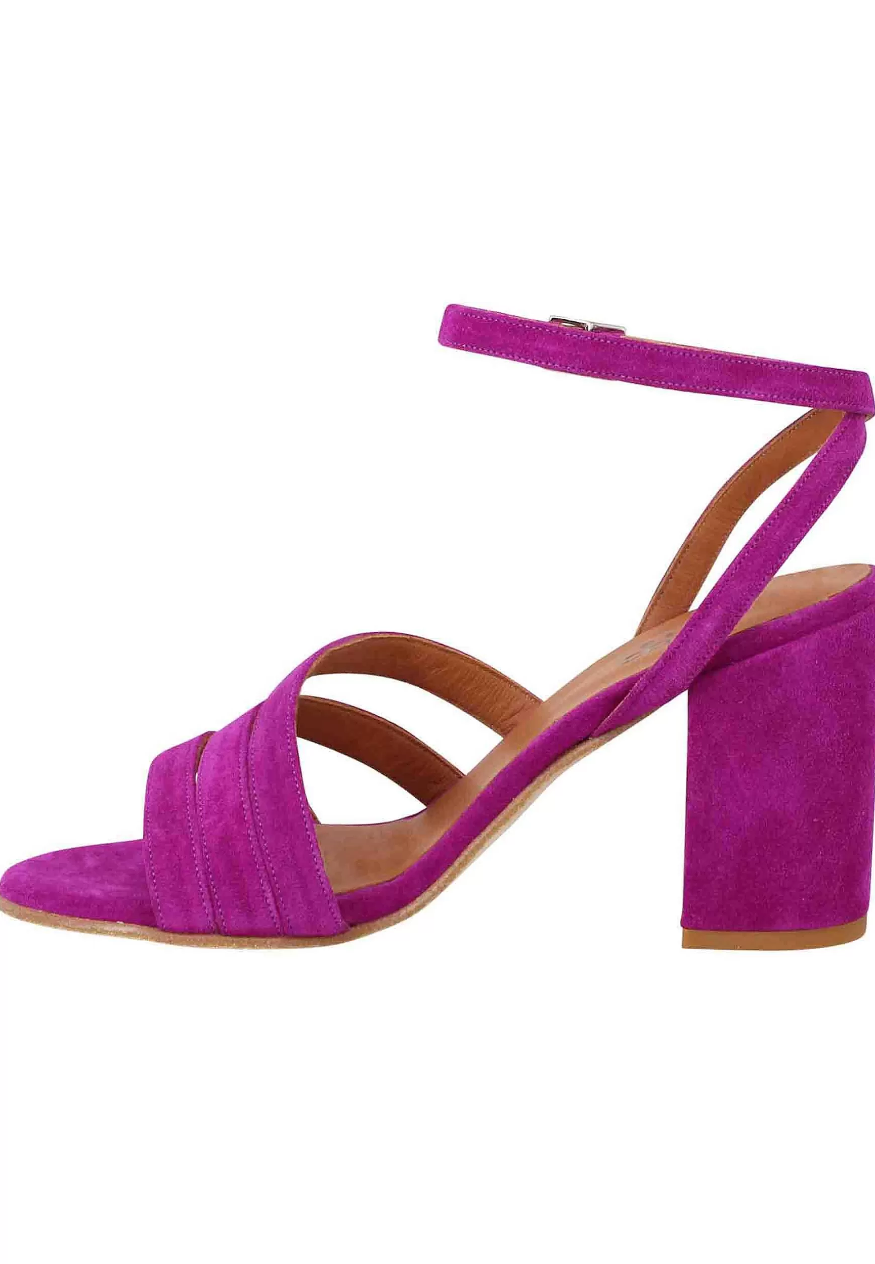 Sandali Donna In Camoscio Viola Con Tacco Alto E Cinturino Alla Caviglia*Tattoo Hot