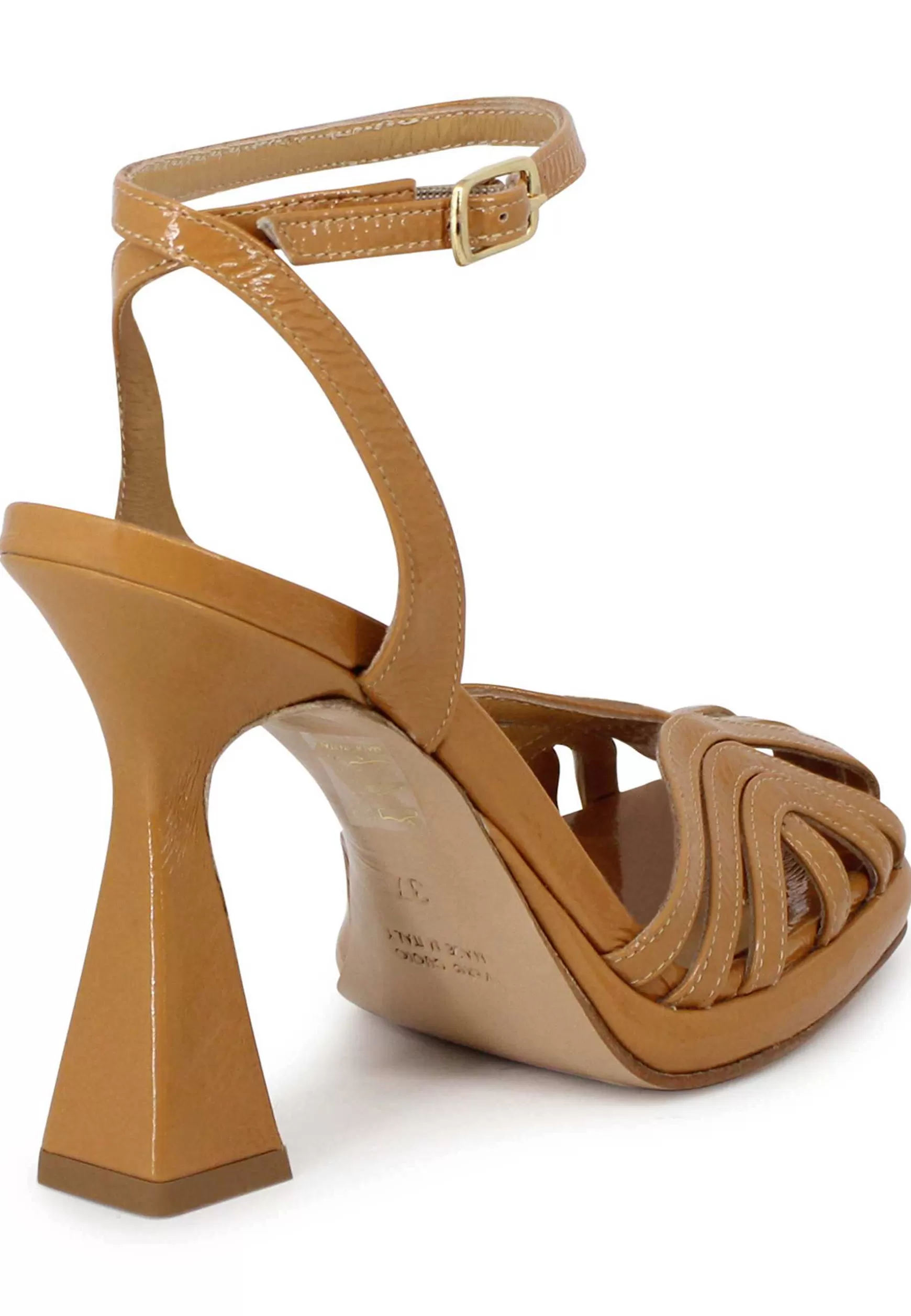 Sandali Donna In Naplack Cuoio Con Cinturino Alla Caviglia Tacco Alto E Plateau** Cheap
