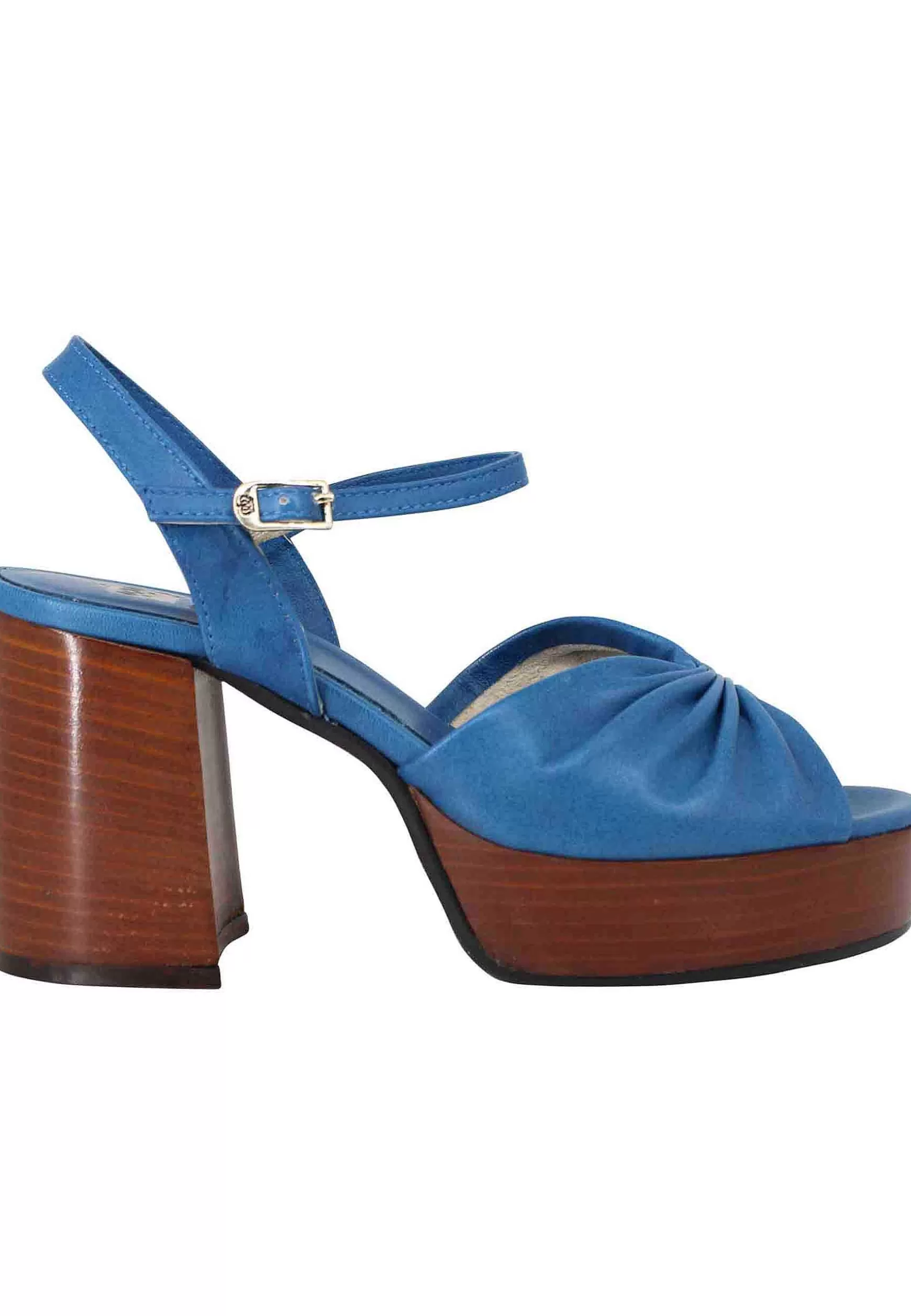 Sandai Donna In Pee Bu Con Tacco E Pateau In Cuoio*L Fashion