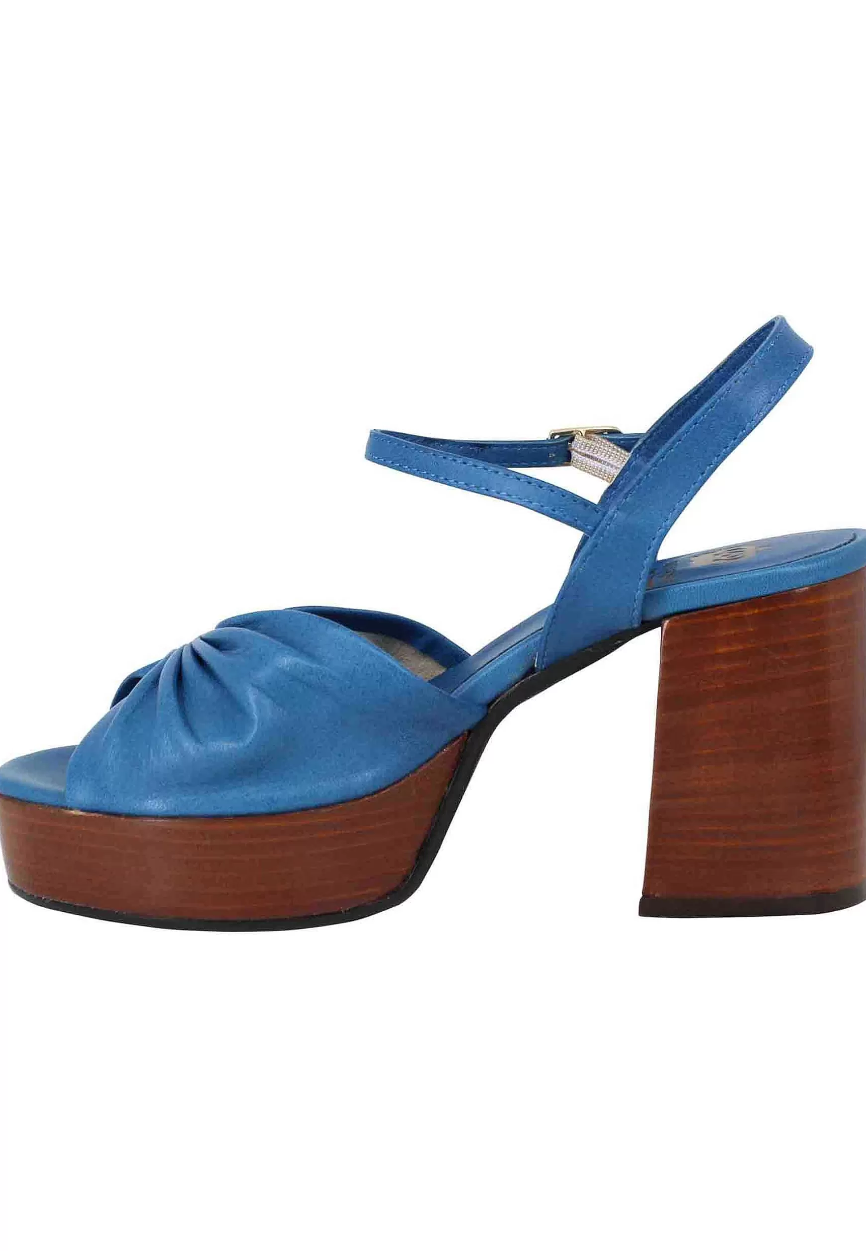 Sandai Donna In Pee Bu Con Tacco E Pateau In Cuoio*L Fashion