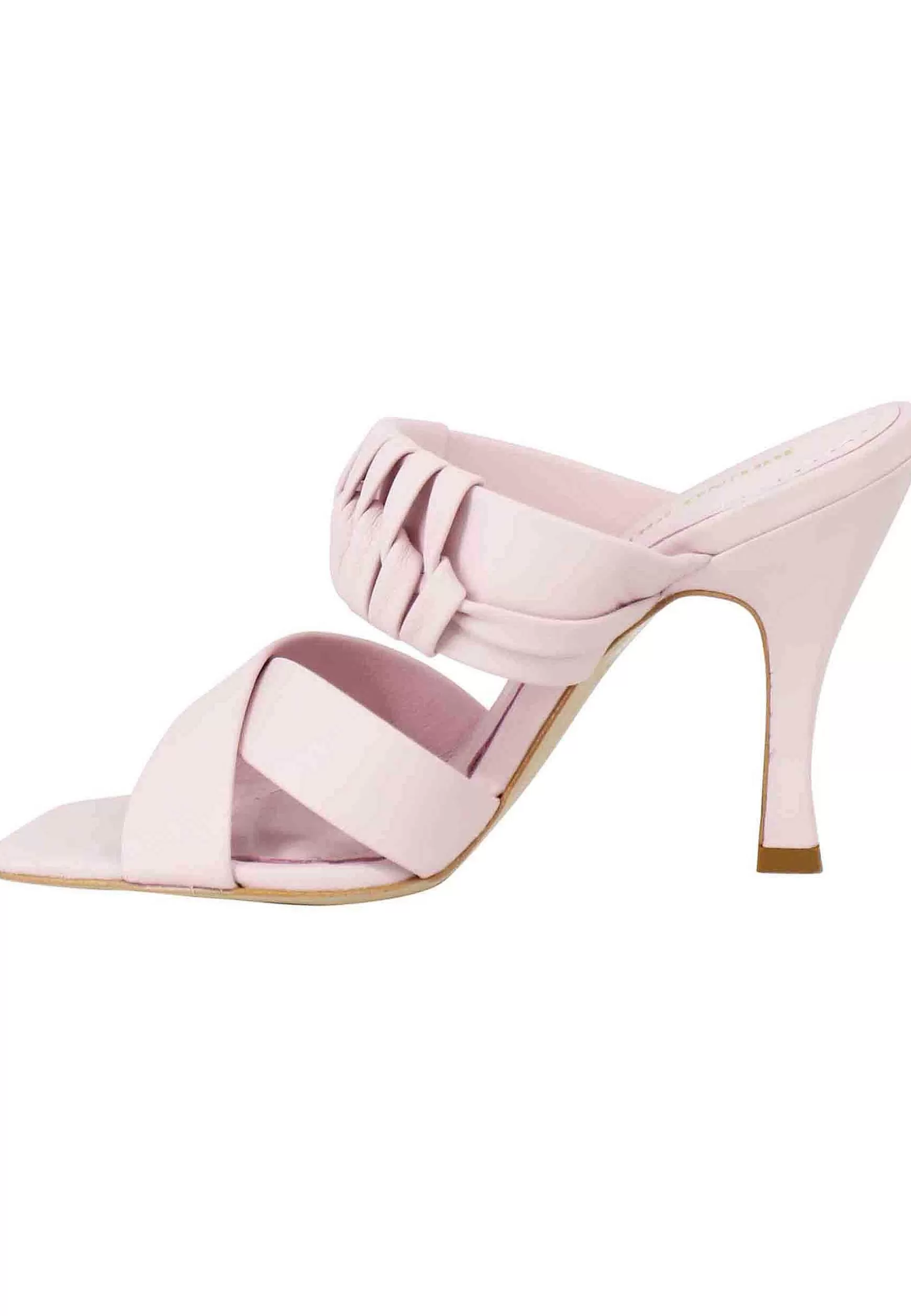 Sandali Donna In Pelle Glicine Con Tacco Alto E Punta Quadra*Bruno Premi Outlet