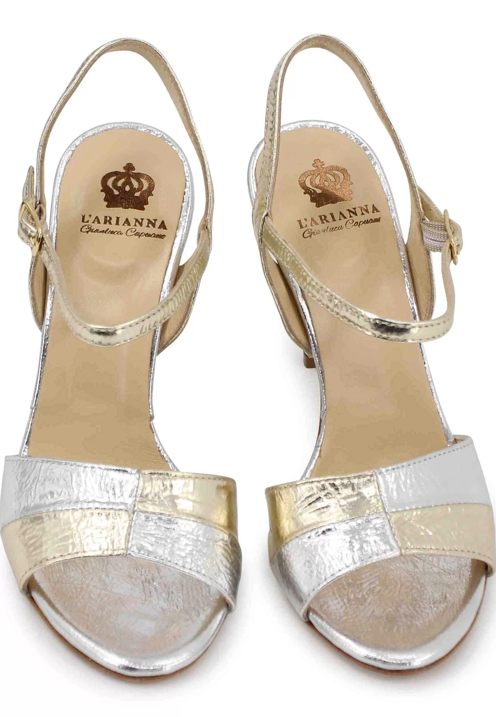 Sandai Donna In Pee aminata Oro Con Tacco Ato E Cinturino Aa Cavigia*L Fashion