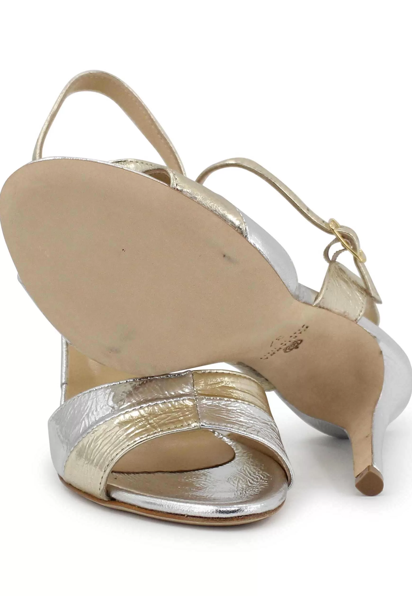 Sandai Donna In Pee aminata Oro Con Tacco Ato E Cinturino Aa Cavigia*L Fashion