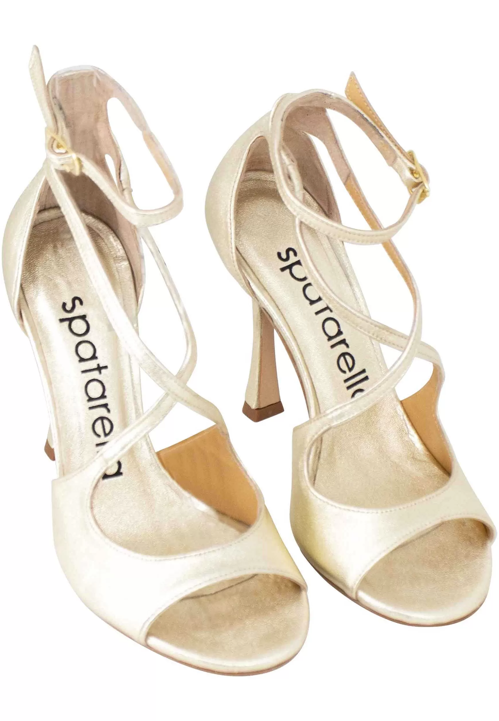 Sandali Donna In Pelle Laminata Platino Tacco Alto E Cinturino Alla Caviglia** Best Sale