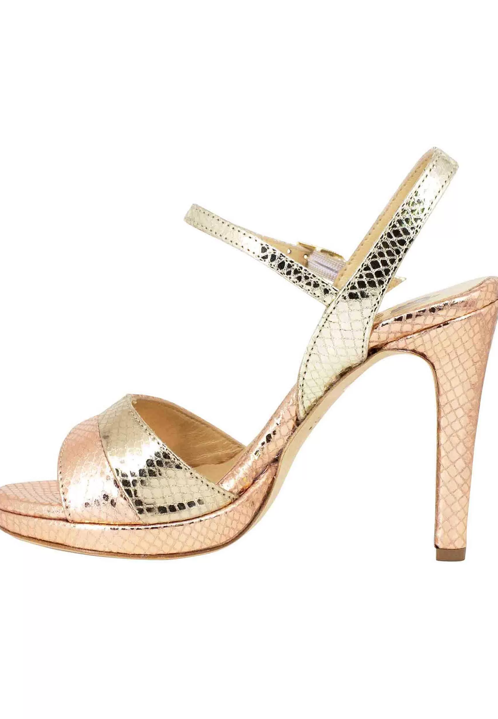 Sandai Donna In Pee aminata Rosa Cipria Con Cinturino Aa Cavigia Tacco Ato E Pateau*L Cheap