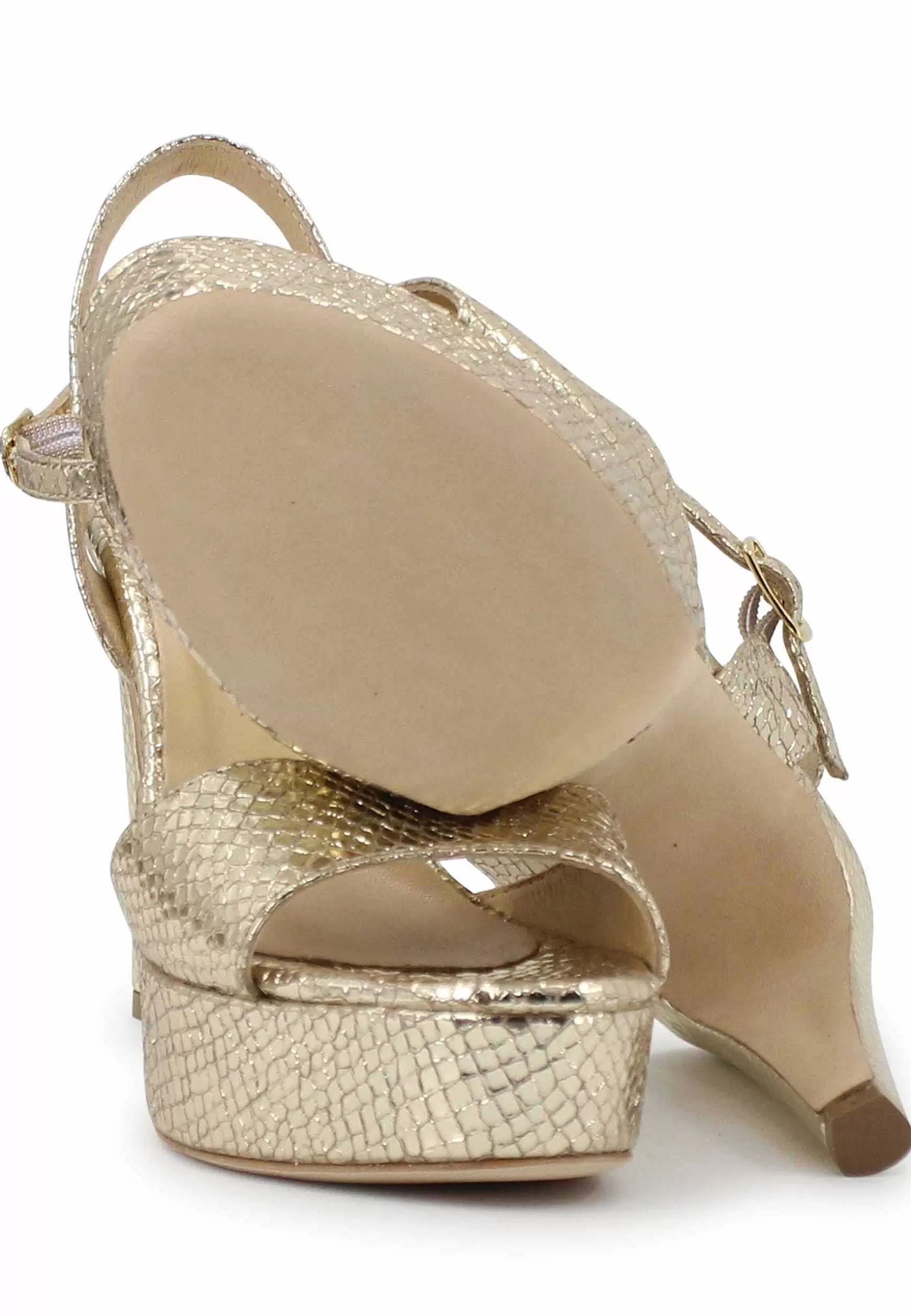 Sandai Donna In Pee aminata Stampata Patino Con Tacco Ato E Pateau*L Cheap