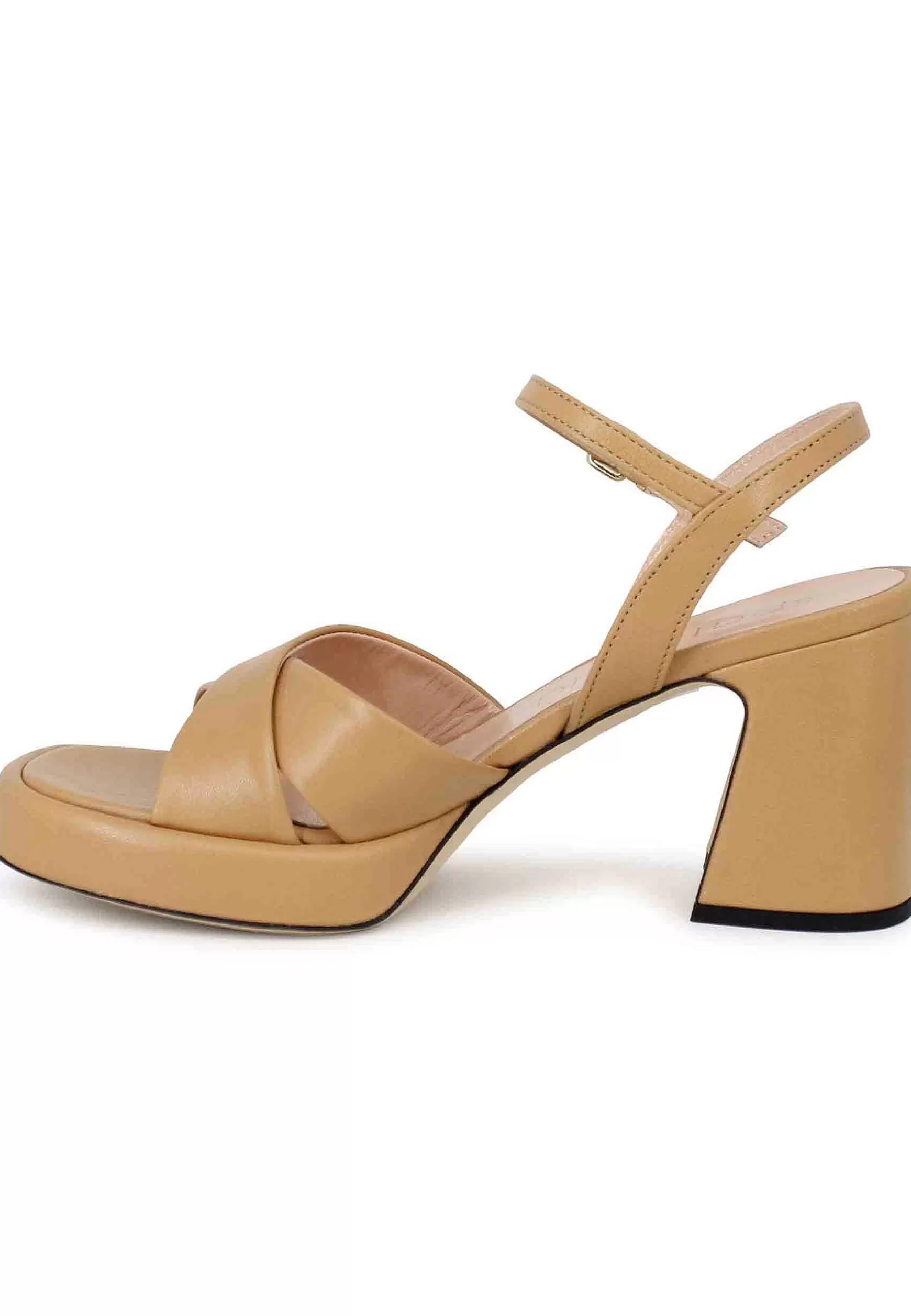 Sandali Donna In Pelle Naturale Con Tacco Alto E Cinturino Alla Caviglia** Best Sale