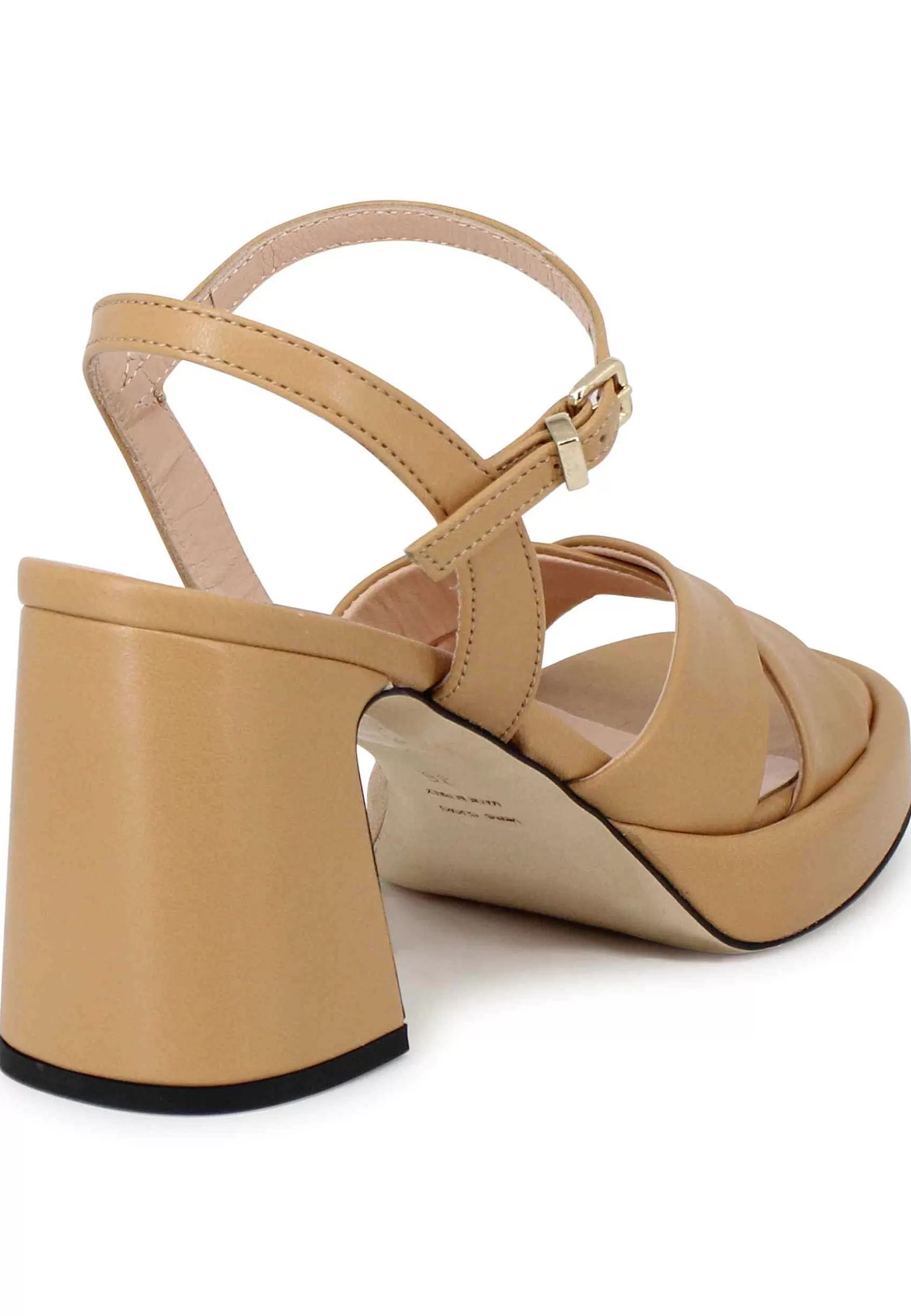 Sandali Donna In Pelle Naturale Con Tacco Alto E Cinturino Alla Caviglia** Best Sale
