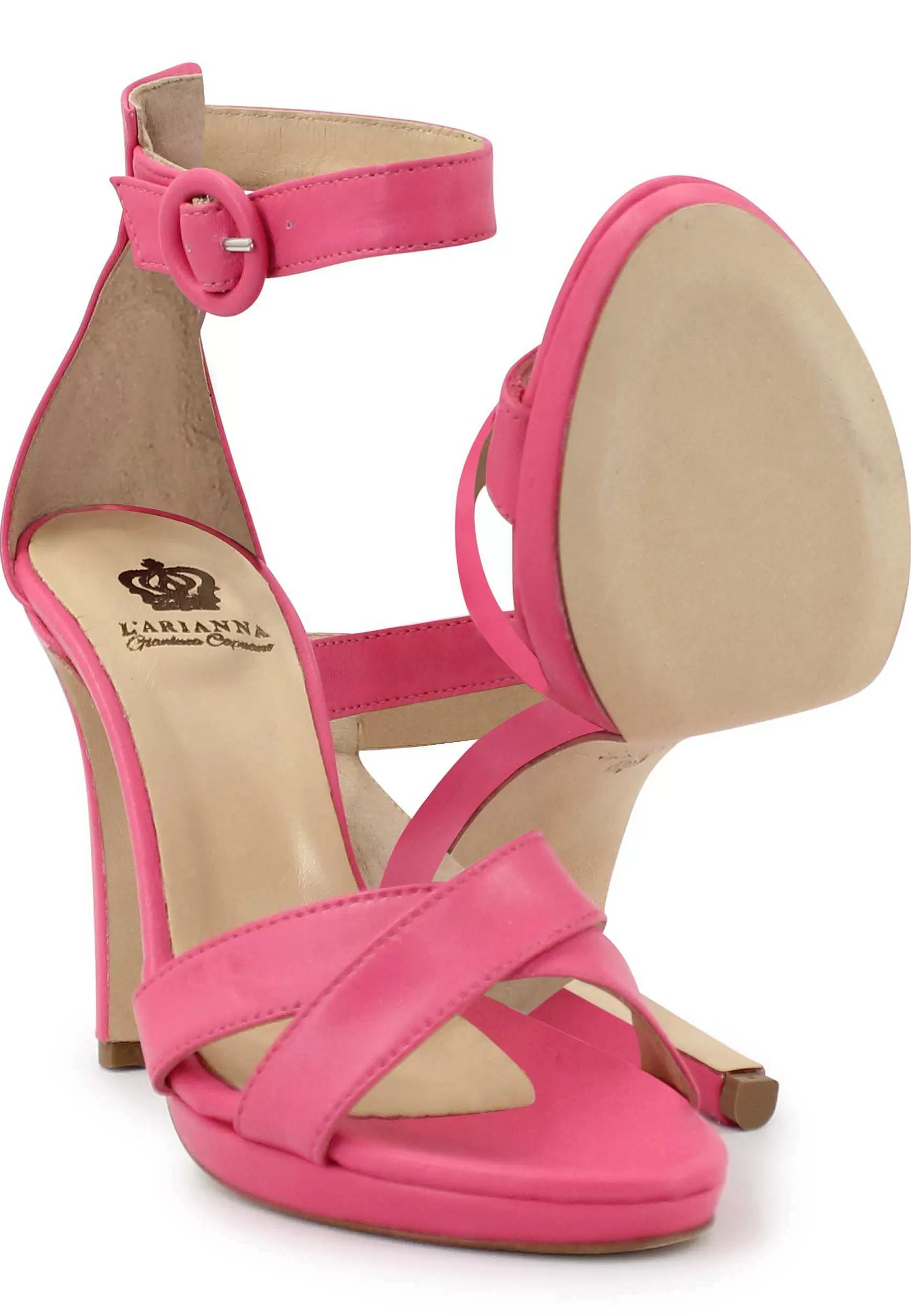 Sandai Donna In Pee Rosa Con Tacco Ato E Cinturino Aa Cavigia*L Best