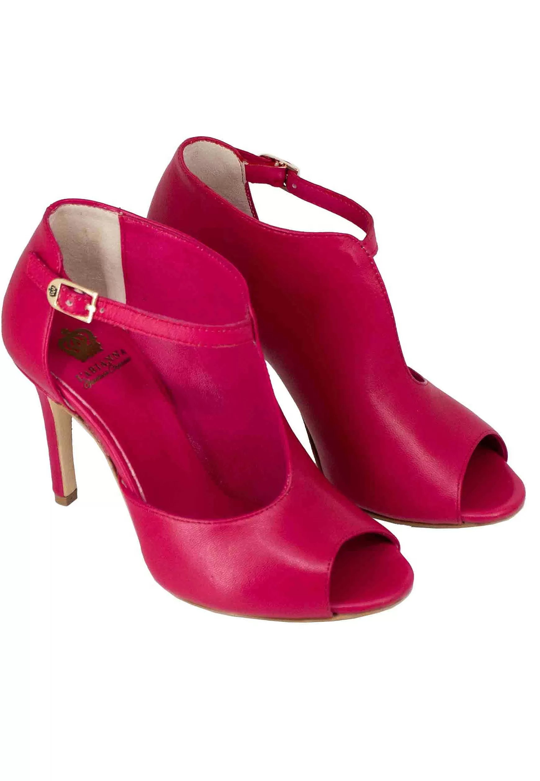 Sandai Donna In Pee Rossa Con Cinturino E Tacco Ato*L Cheap