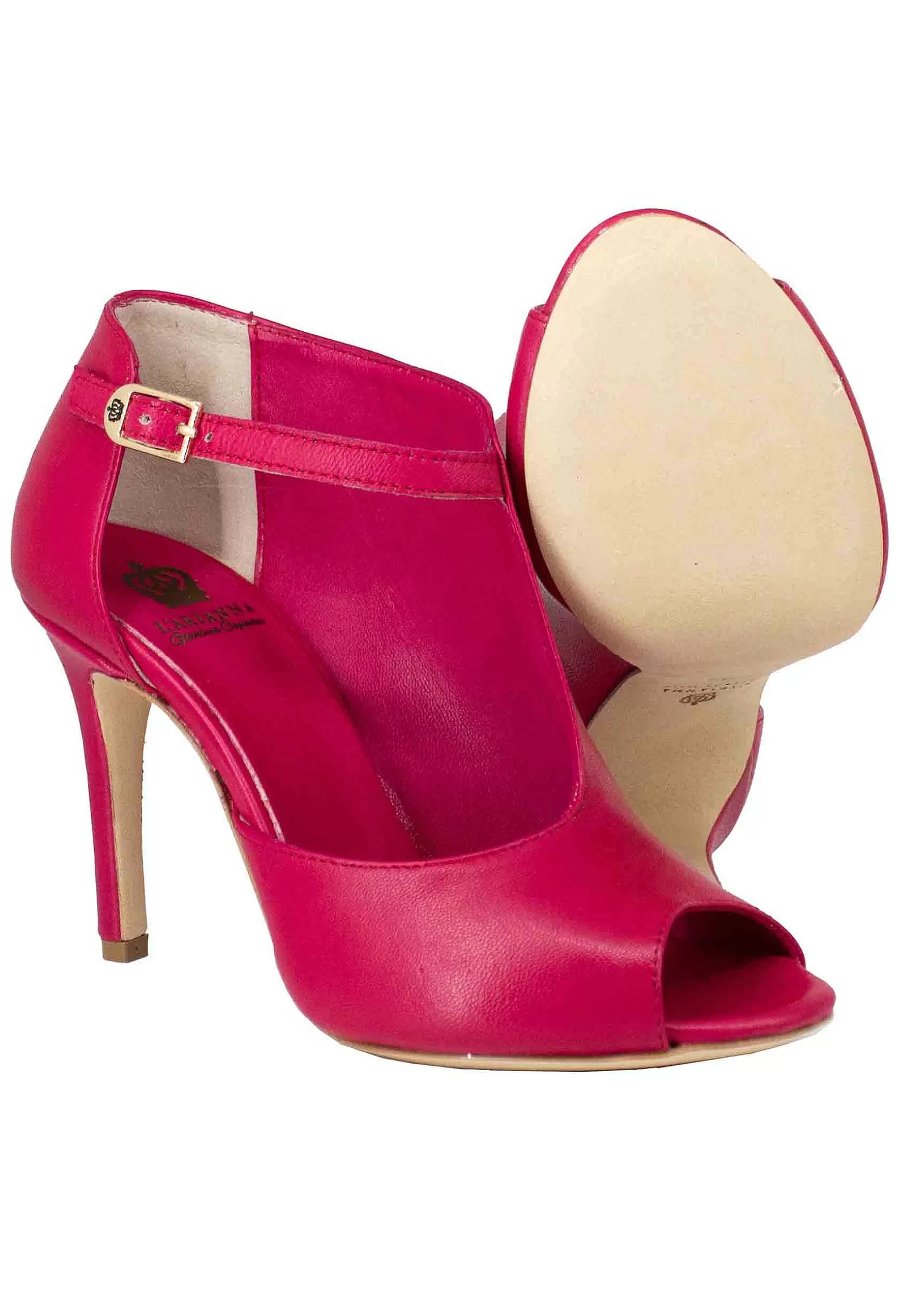 Sandai Donna In Pee Rossa Con Cinturino E Tacco Ato*L Cheap