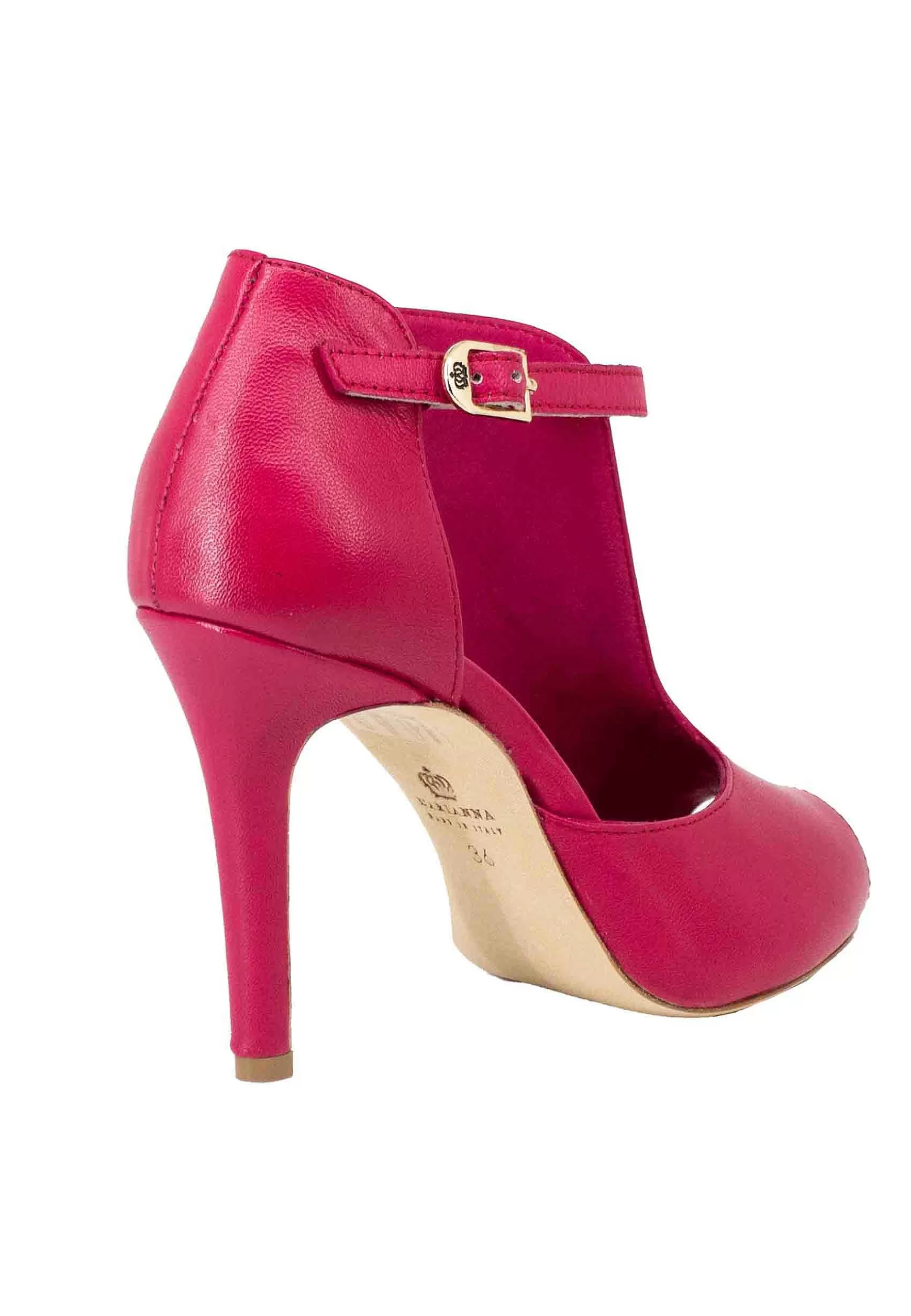 Sandai Donna In Pee Rossa Con Cinturino E Tacco Ato*L Cheap
