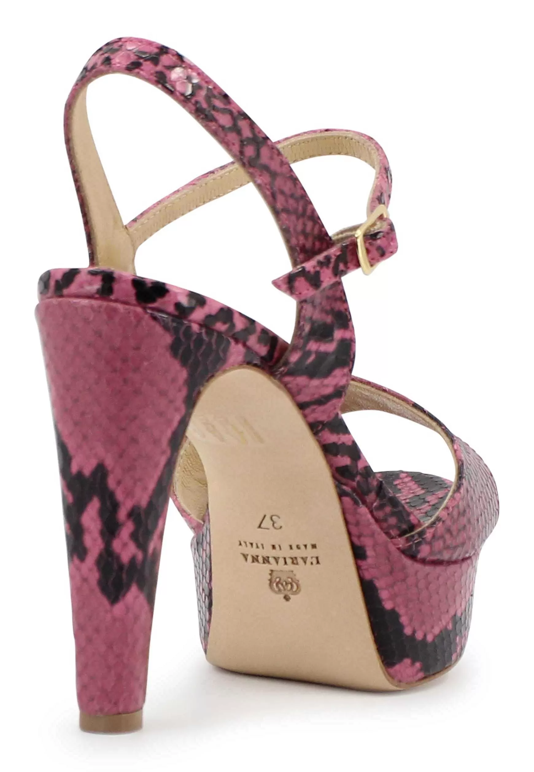 Sandai Donna In Pee Stampata Rosa Con Tacco Ato E Pateau*L Online