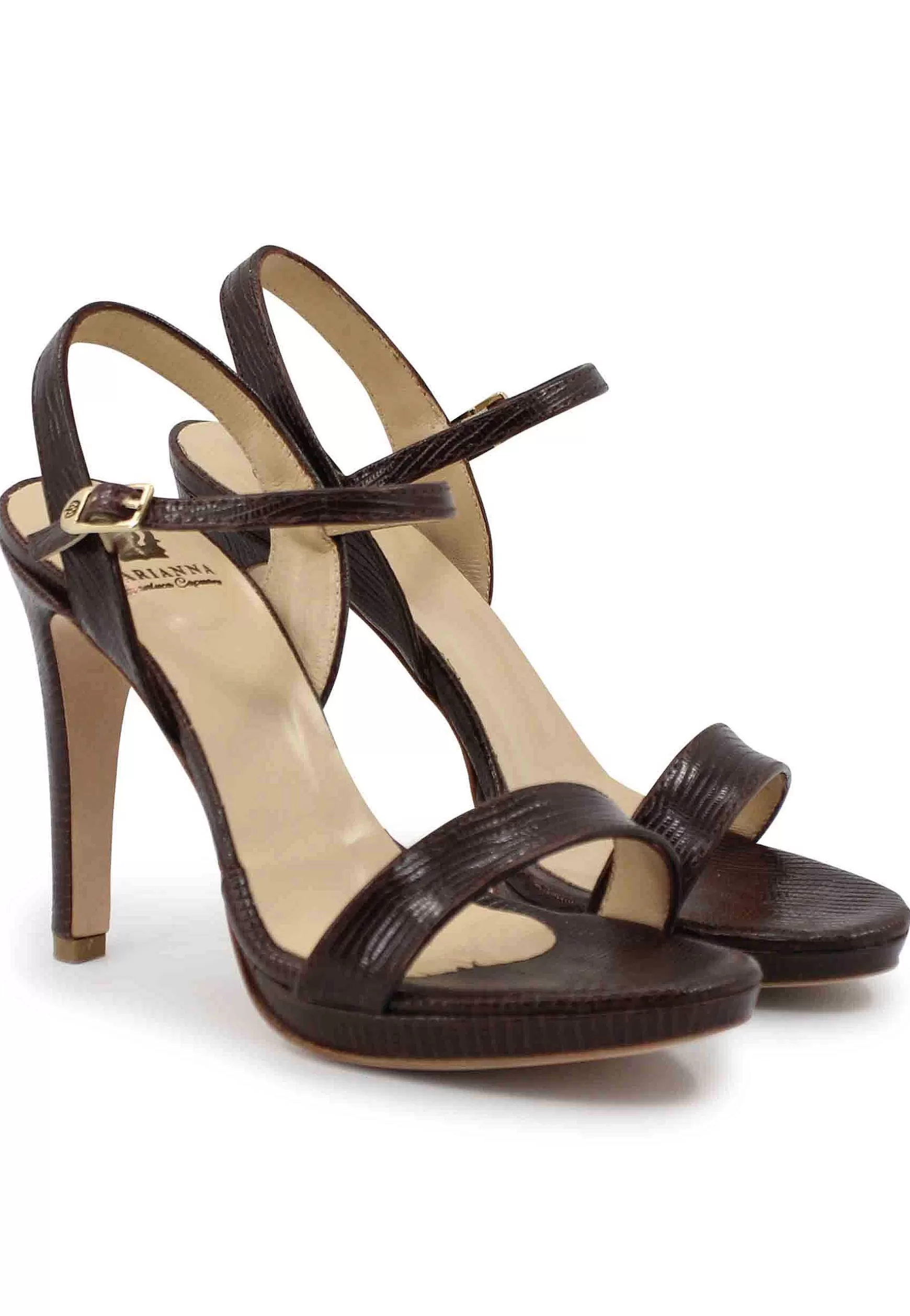 Sandai Donna In Pee Testa Di Moro Con Tacco Ato E Cinturino Aa Cavigia*L Clearance