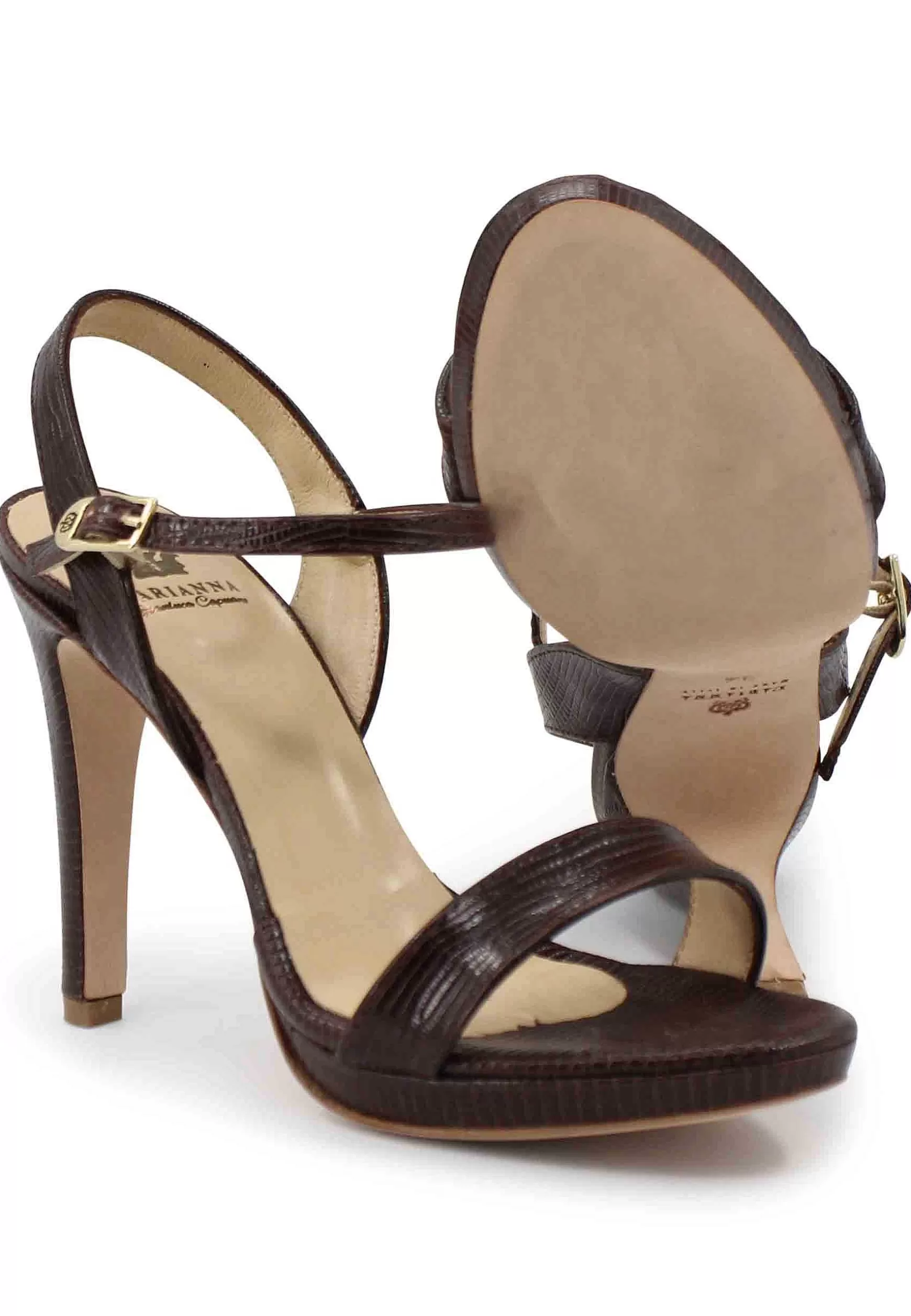 Sandai Donna In Pee Testa Di Moro Con Tacco Ato E Cinturino Aa Cavigia*L Clearance