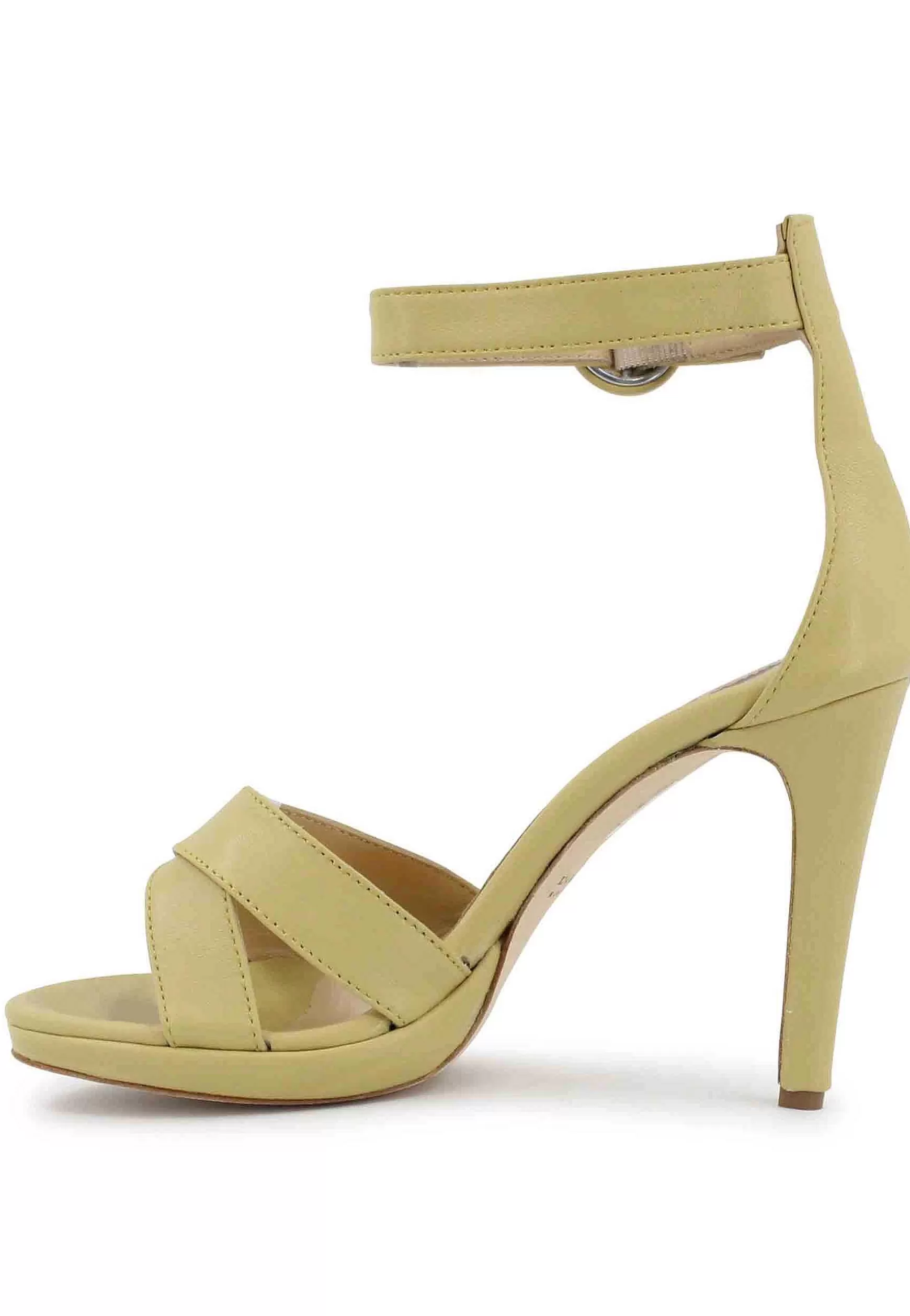 Sandai Donna In Pee Verde Con Tacco Ato E Cinturino Aa Cavigia*L Fashion