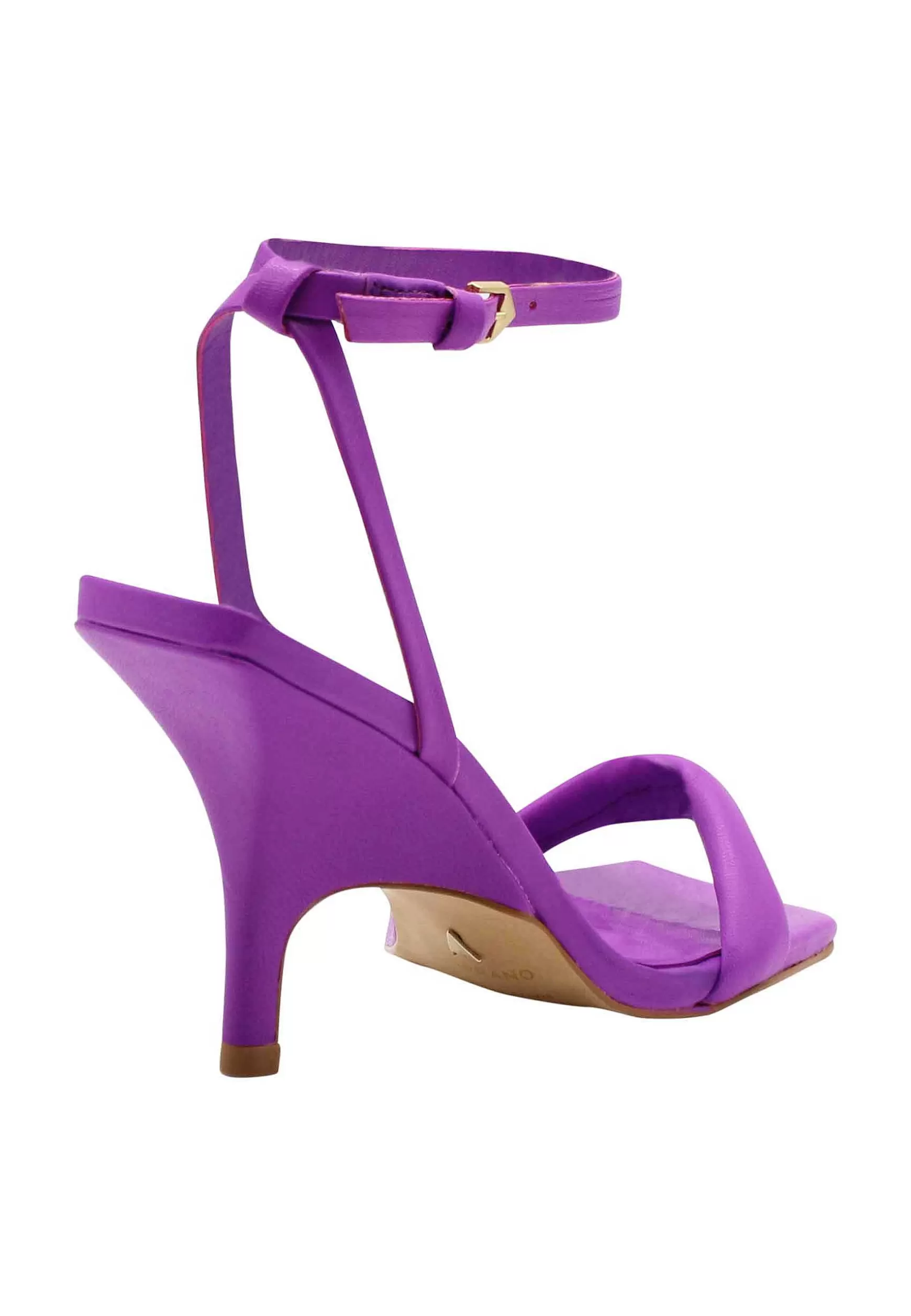 Sandali Donna In Pelle Viola Con Cinturino Alla Caviglia E Zeppa Alta In Tinta*Carrano Flash Sale