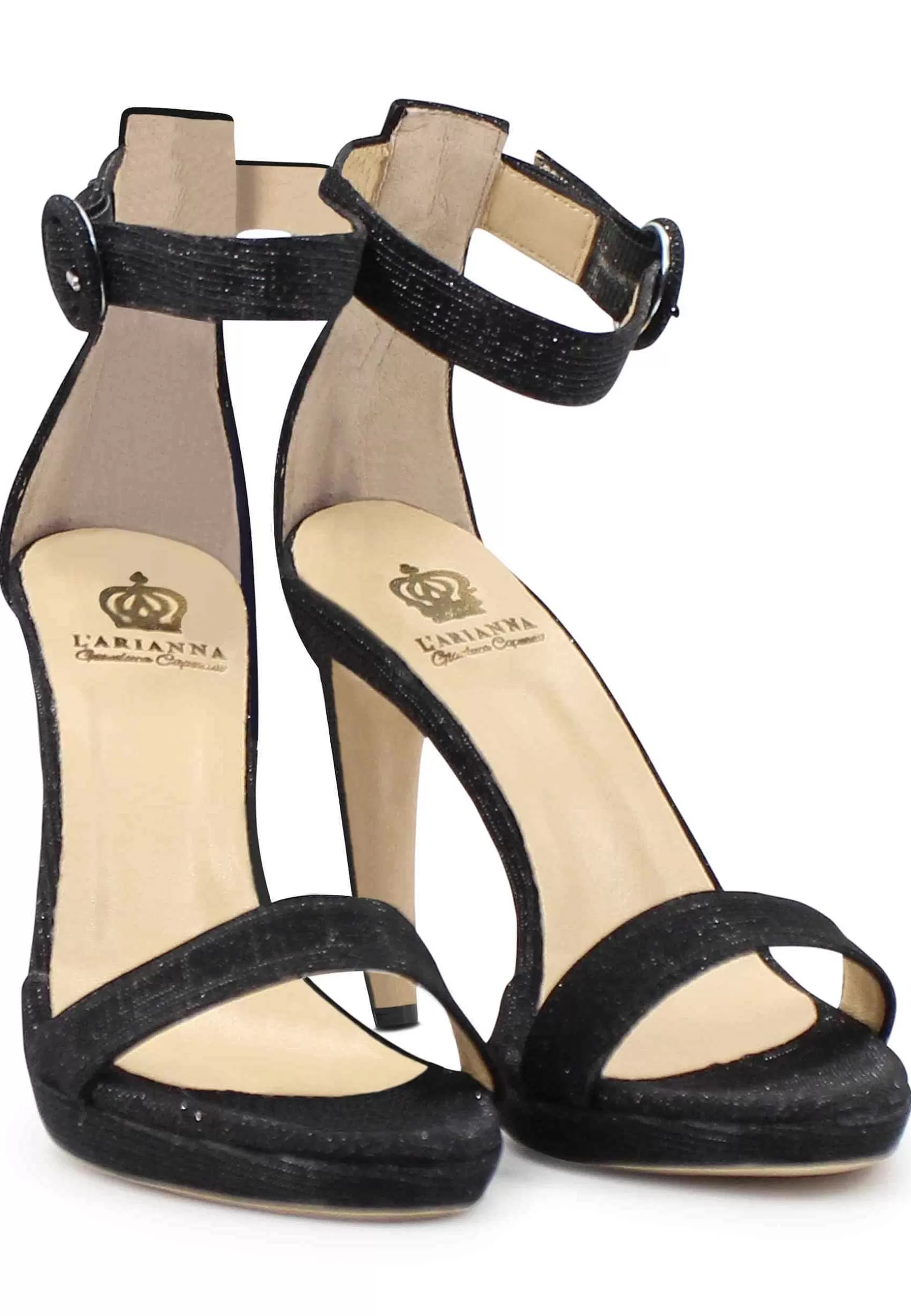 Sandai Donna In Tessuto ame Nero Tacco Ato E Cinturino Aa Cavigia*L Online