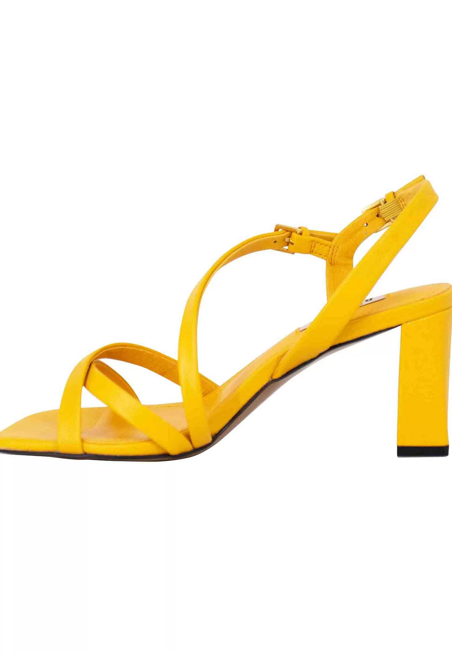 Sandali Donna Miriam In Pelle Senape Con Cinturino E Tacco Alto*Bibi Lou Cheap