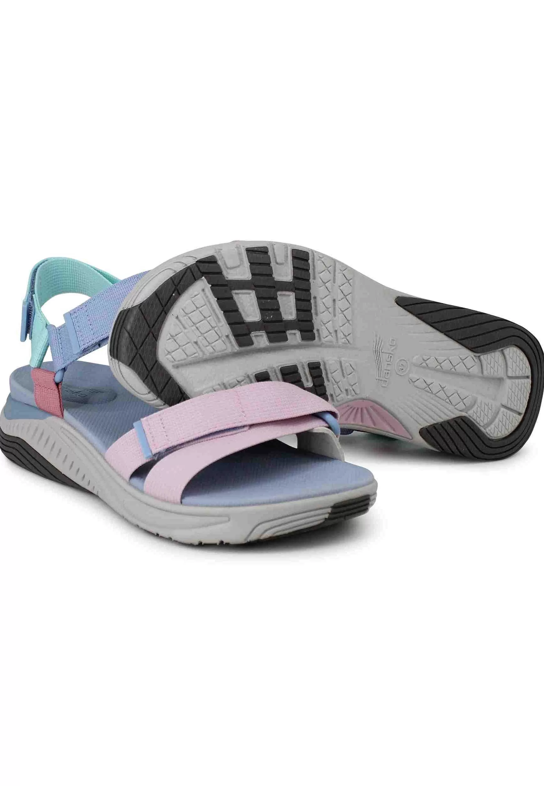 Sandali Donna Racquel In Tessuto Celelste Con Zeppa In Gomma*Dansko Discount