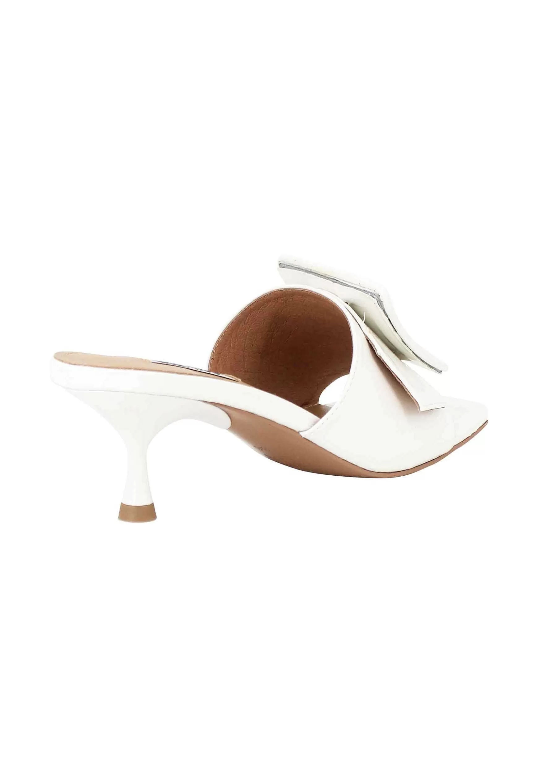Sandali Donna Susan In Pelle Bianca Con Fibbia In Tinta*Bibi Lou Hot