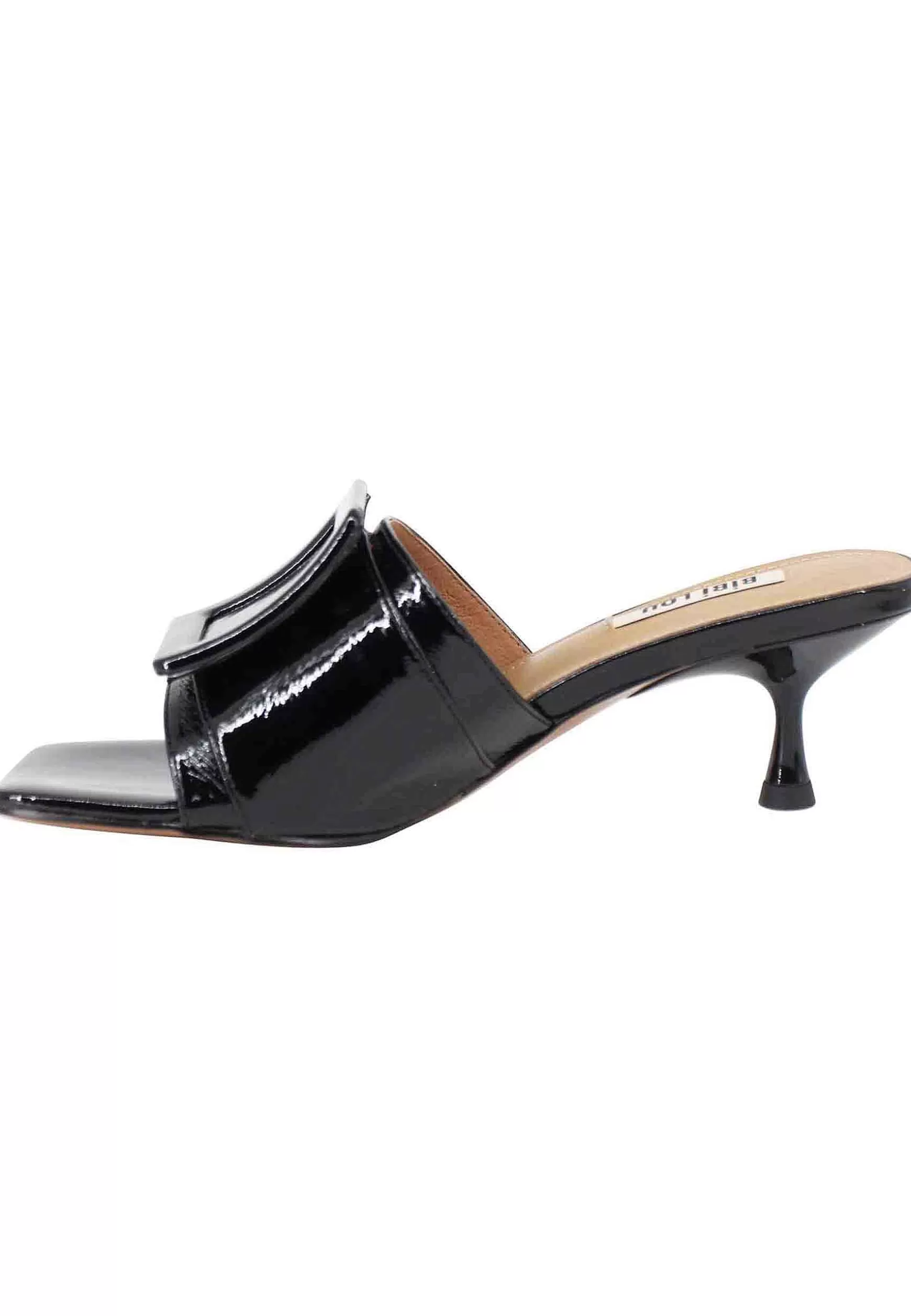 Sandali Donna Susan In Pelle Nera Con Fibbia In Tinta*Bibi Lou Outlet