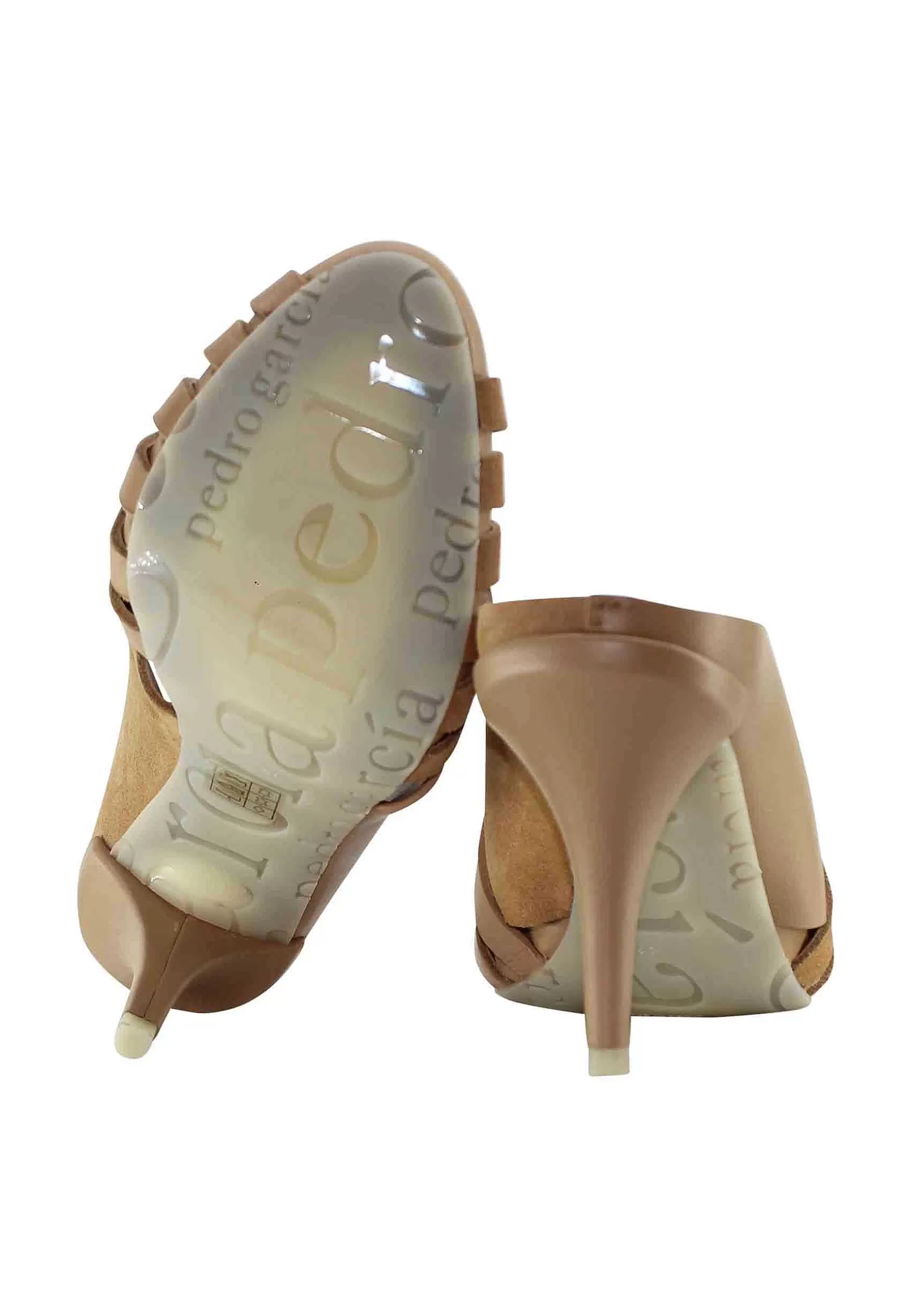 Sandali Donna Yeraldi In Pelle E Camoscio Cuoio Tono Su Tono E Tacco Alto*Pedro Garcia Flash Sale