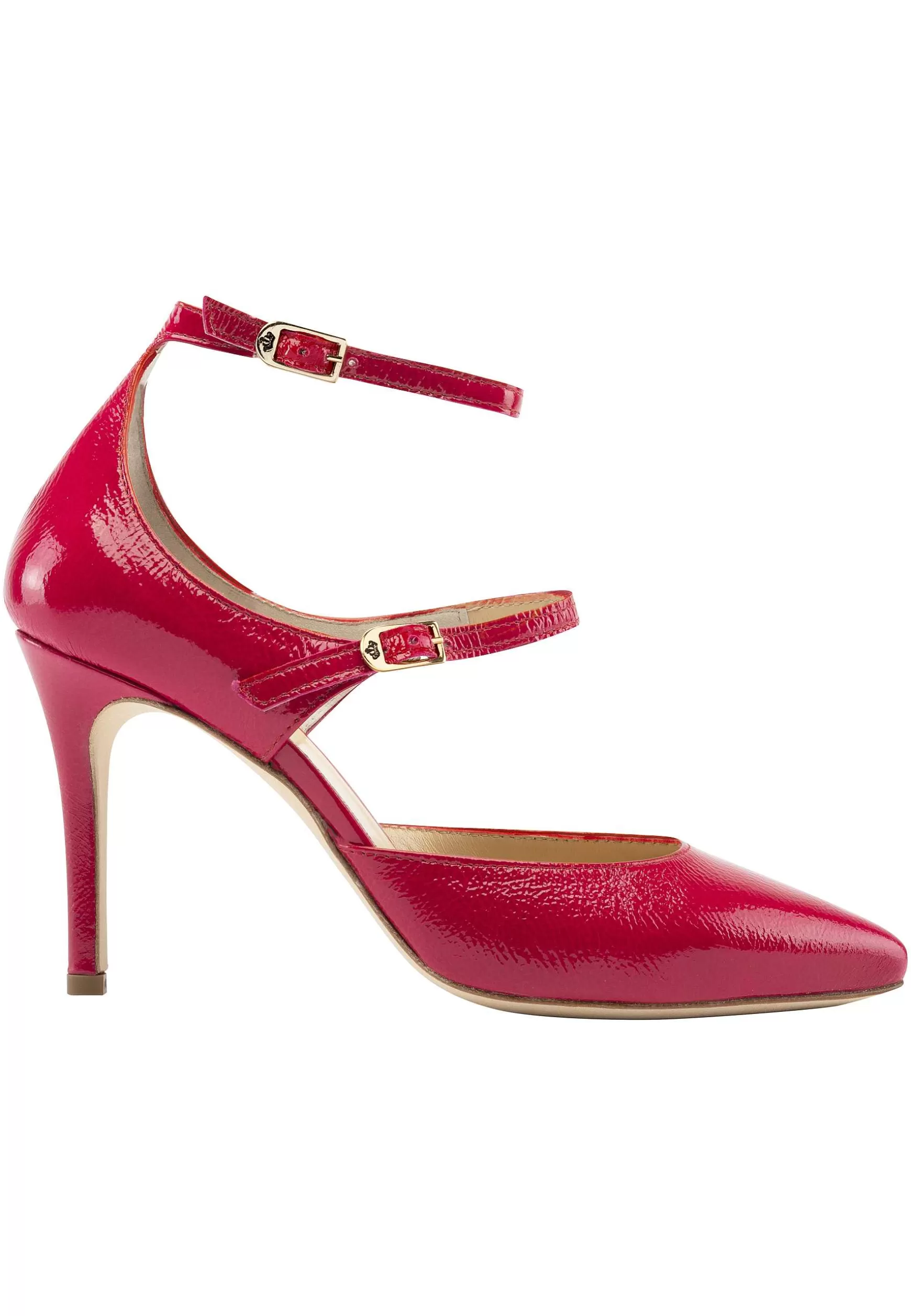 Sandai In Vernice Rossa Con Cinturini E Tacco Ato Punta Chiusa*L Flash Sale